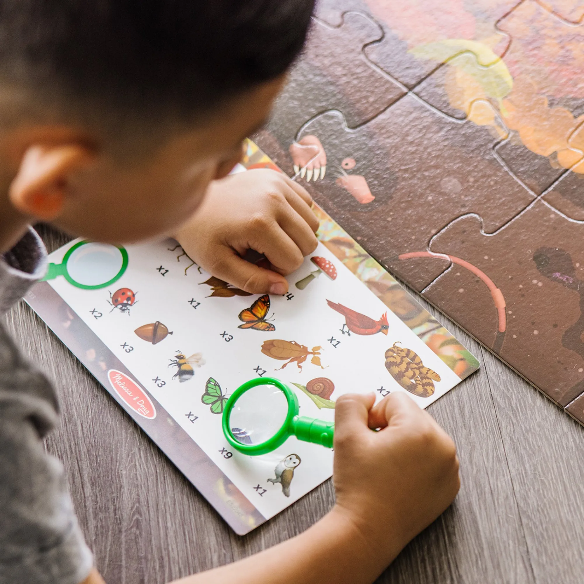 Let's Explore Double-Sided Seek & Find Puzzle>Melissa & Doug New