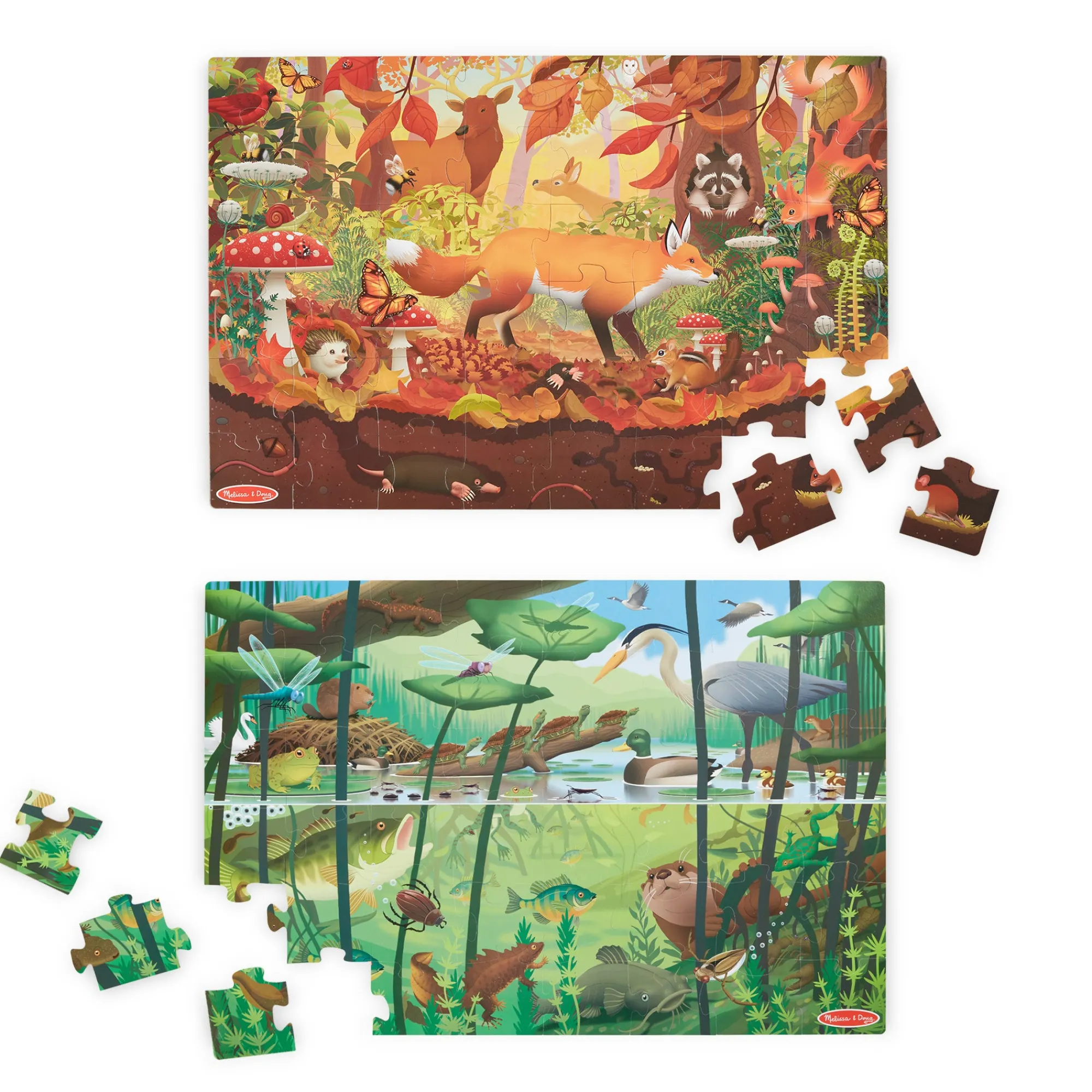 Let's Explore Double-Sided Seek & Find Puzzle>Melissa & Doug New