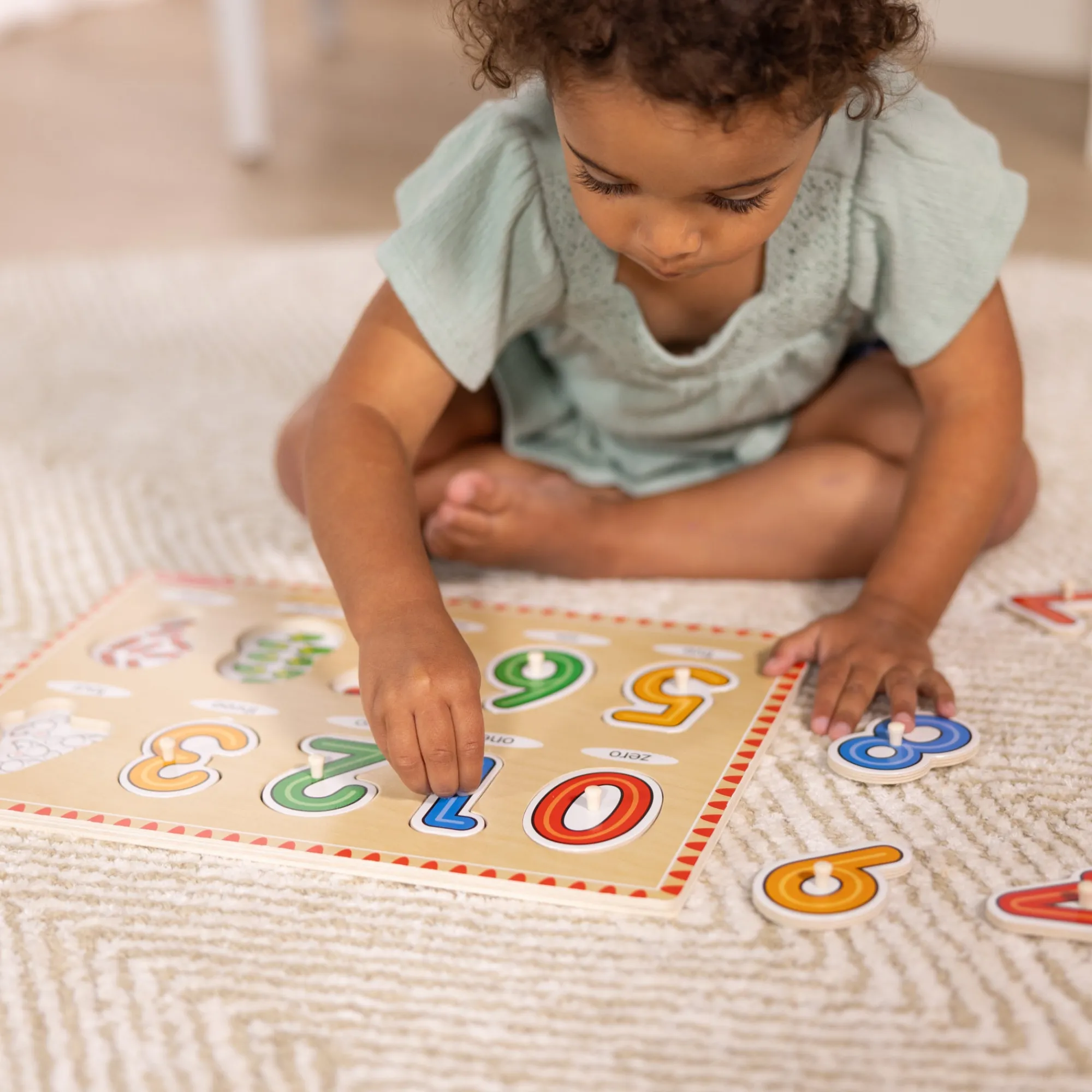 Lift & See Numbers Peg Puzzle - 10 Pieces>Melissa & Doug Discount