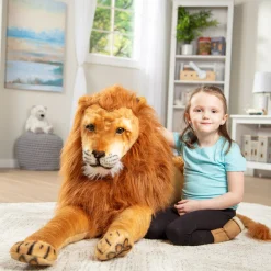 Lion Lifelike Plush Stuffed Animal><noscript><img width=