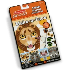 Make-a-Face – Safari Reusable Sticker Pad – On the Go Travel Activity><noscript><img width=
