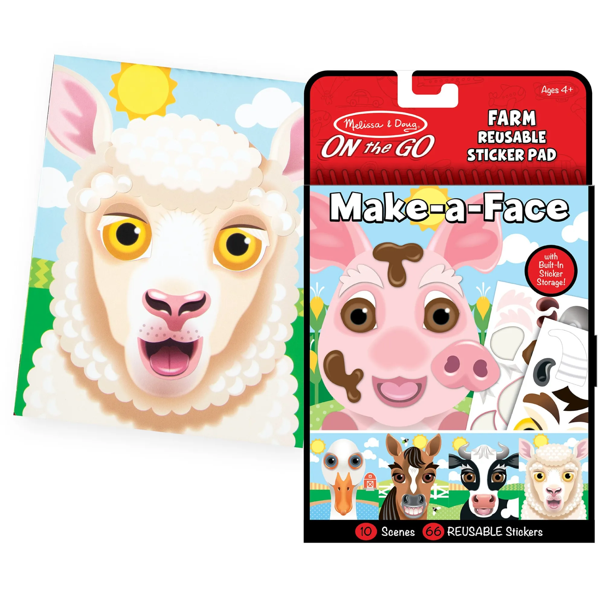 Make-A-Face Reusable Sticker Pad 3-Pack: Safari, Farm, Pets>Melissa & Doug Hot