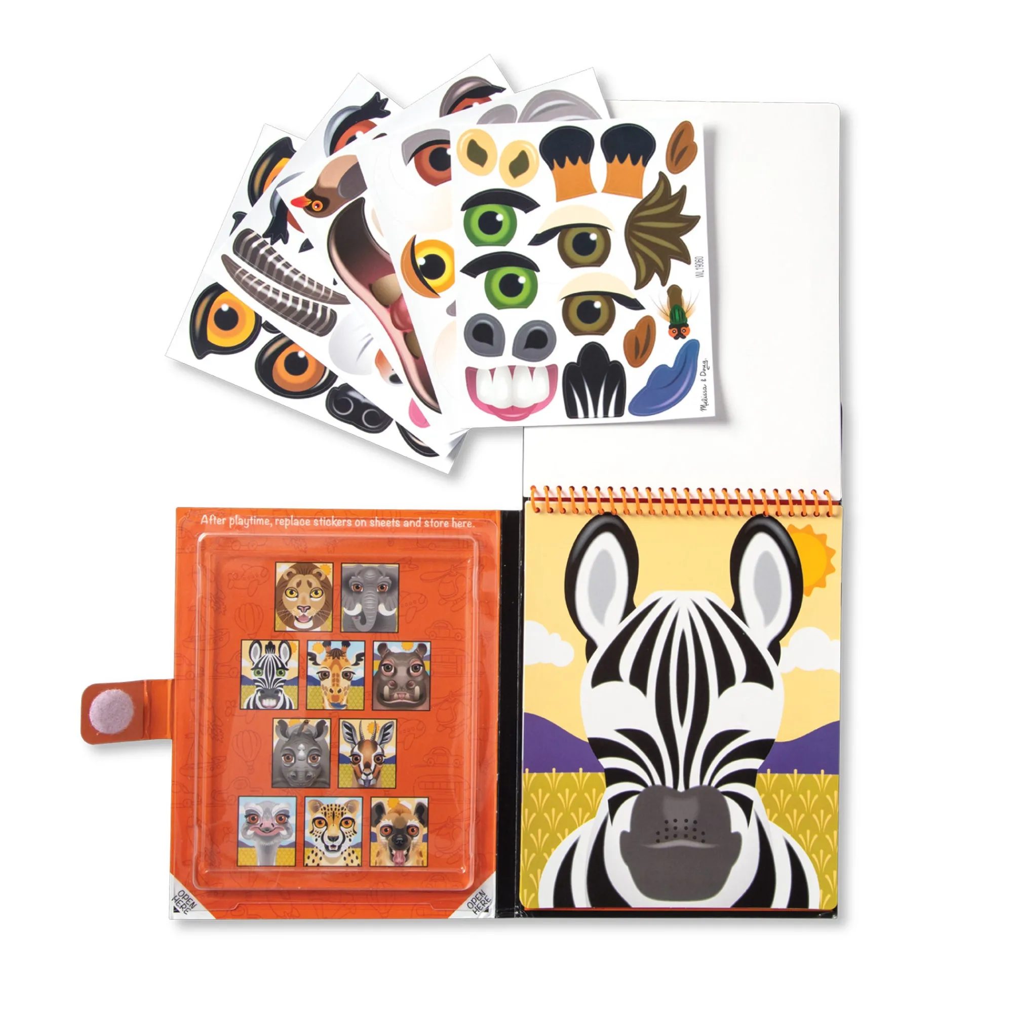 Make-A-Face Reusable Sticker Pad 3-Pack: Safari, Farm, Pets>Melissa & Doug Hot
