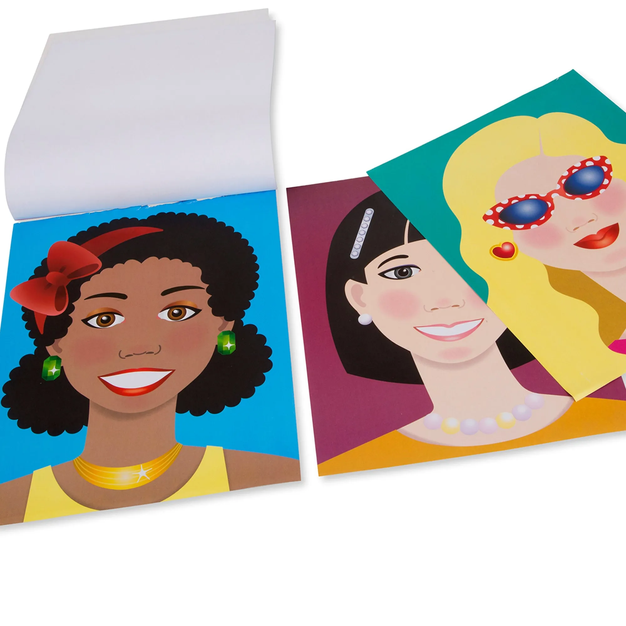 Make-a-Face Sticker Pad - Fashion Faces>Melissa & Doug Online