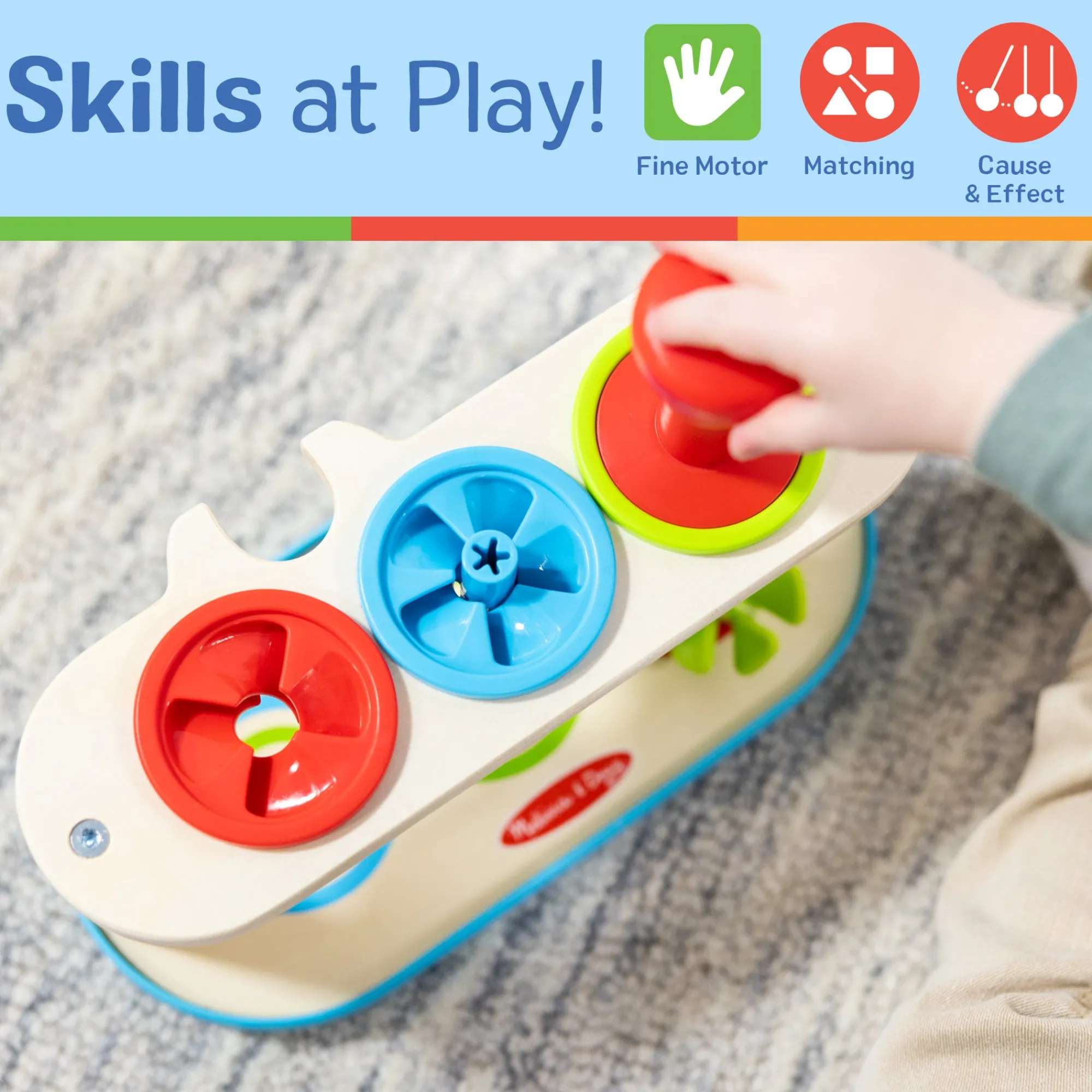 Match & Push Spinning Tops>Melissa & Doug