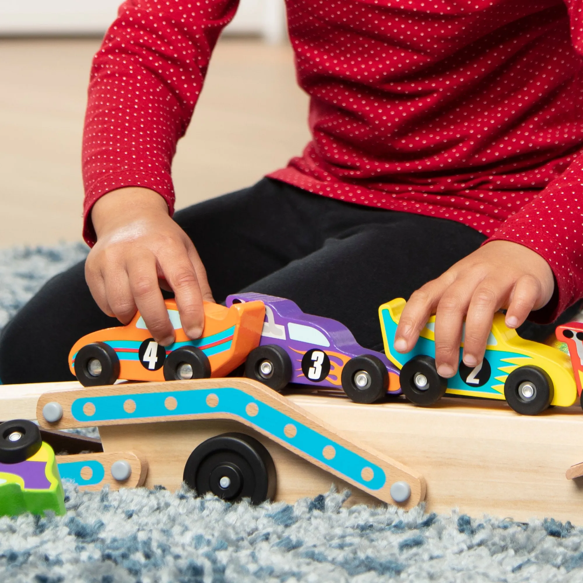 Mega Race Car Carrier>Melissa & Doug Clearance