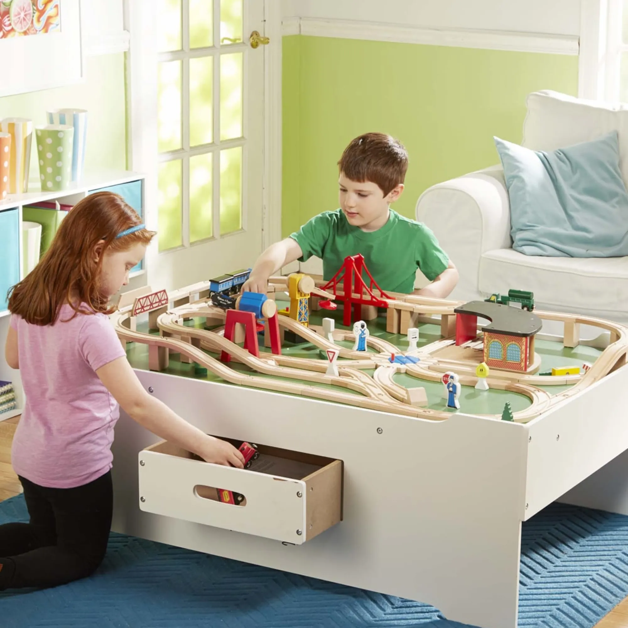 Multi-Activity Train Table>Melissa & Doug Clearance