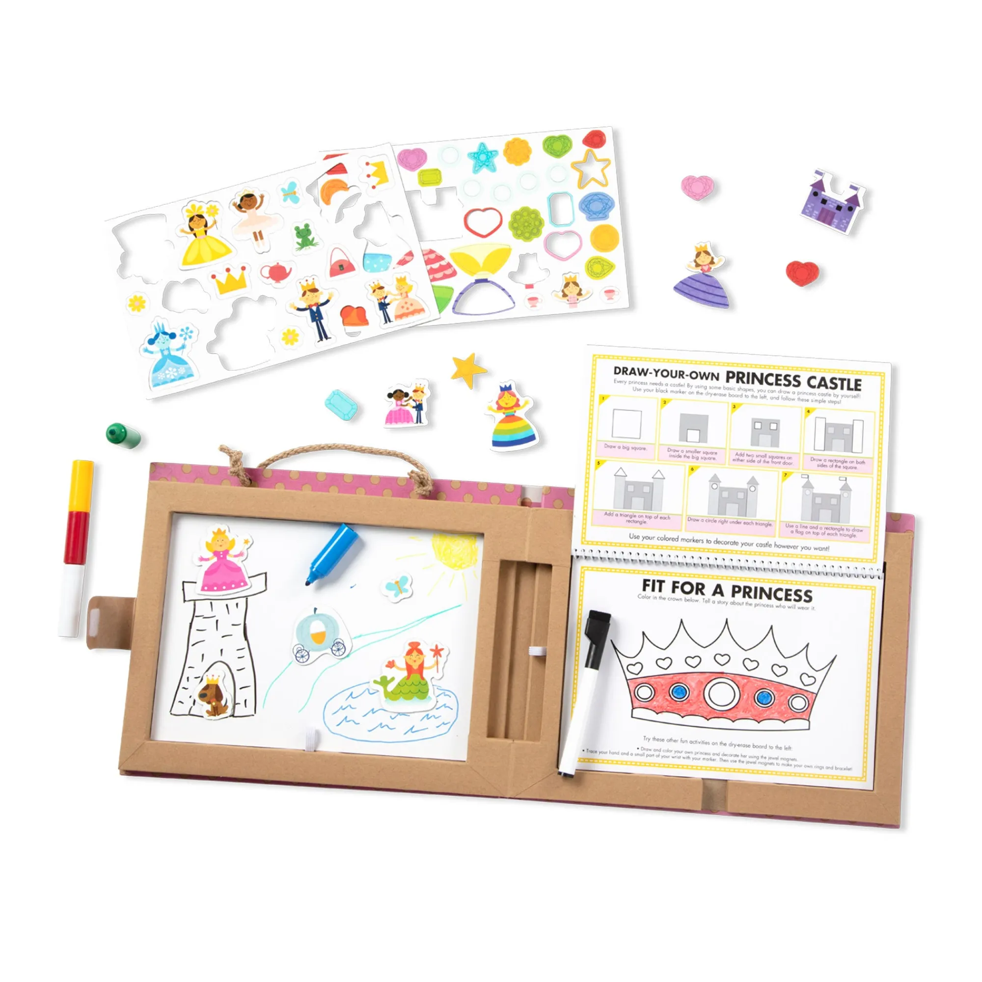 Natural Play: Play, Draw, Create Reusable Drawing & Magnet Kit – Princesses>Melissa & Doug Hot