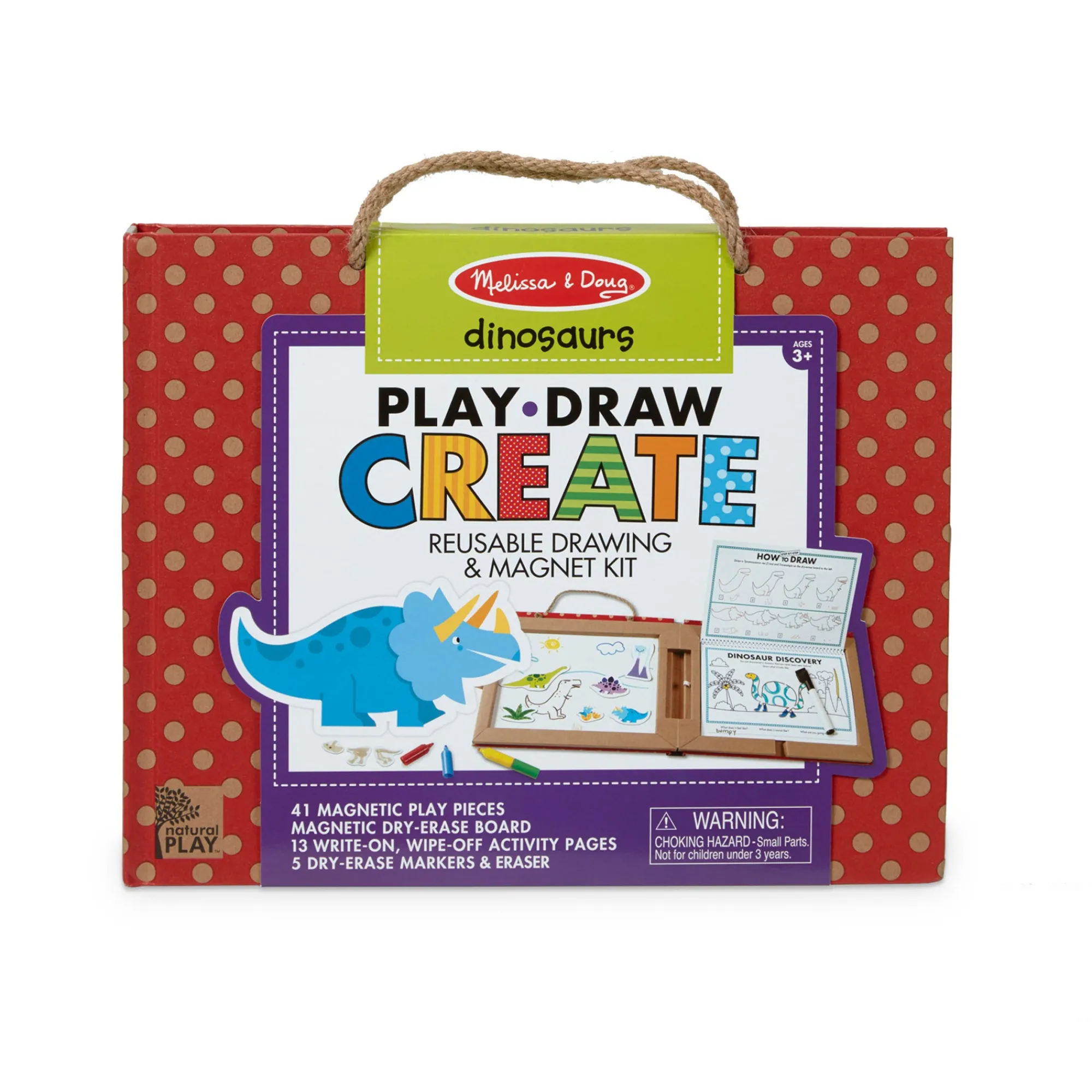 Natural Play: Play, Draw, Create Reusable Drawing & Magnet Kit – Dinosaurs>Melissa & Doug Outlet