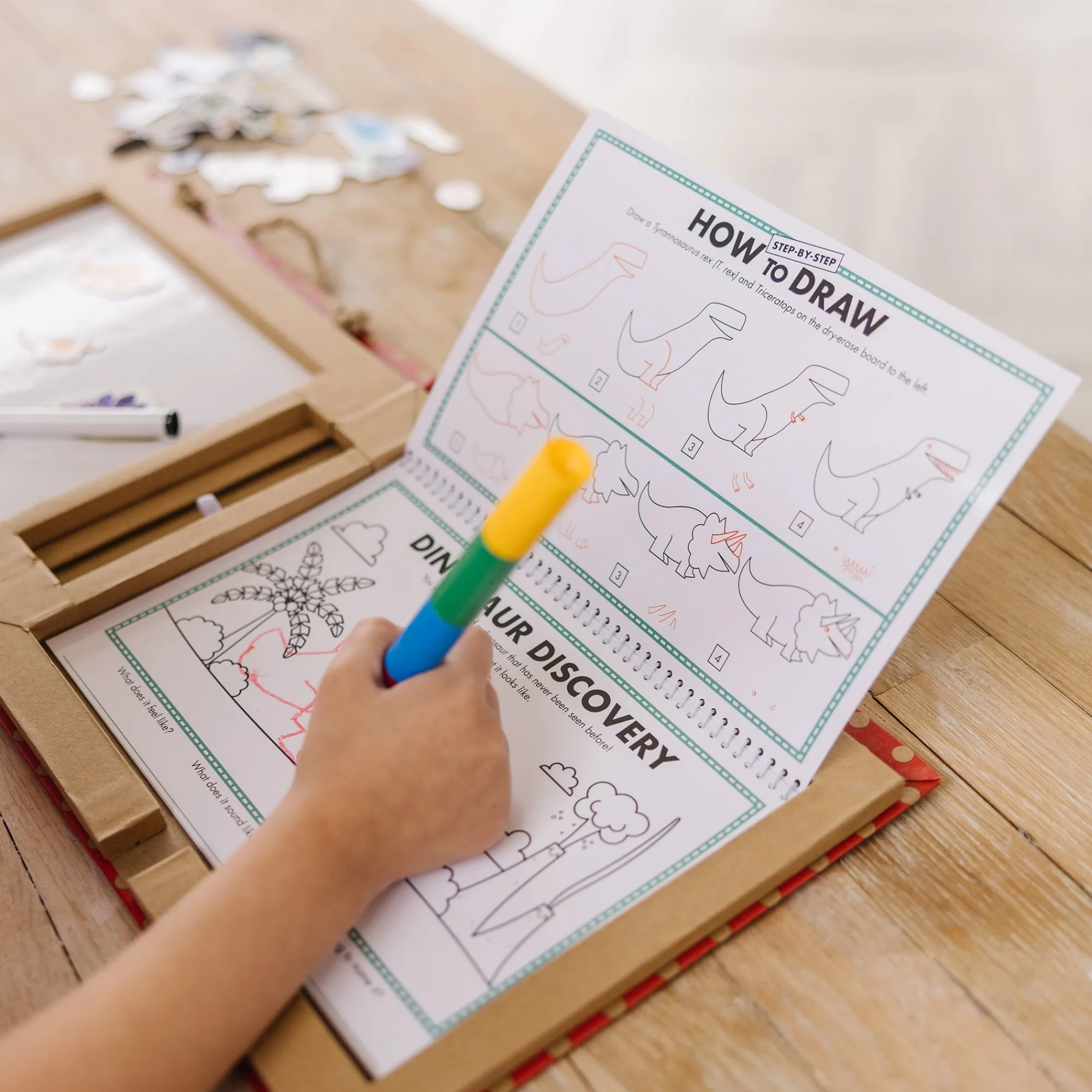 Natural Play: Play, Draw, Create Reusable Drawing & Magnet Kit – Dinosaurs>Melissa & Doug Outlet