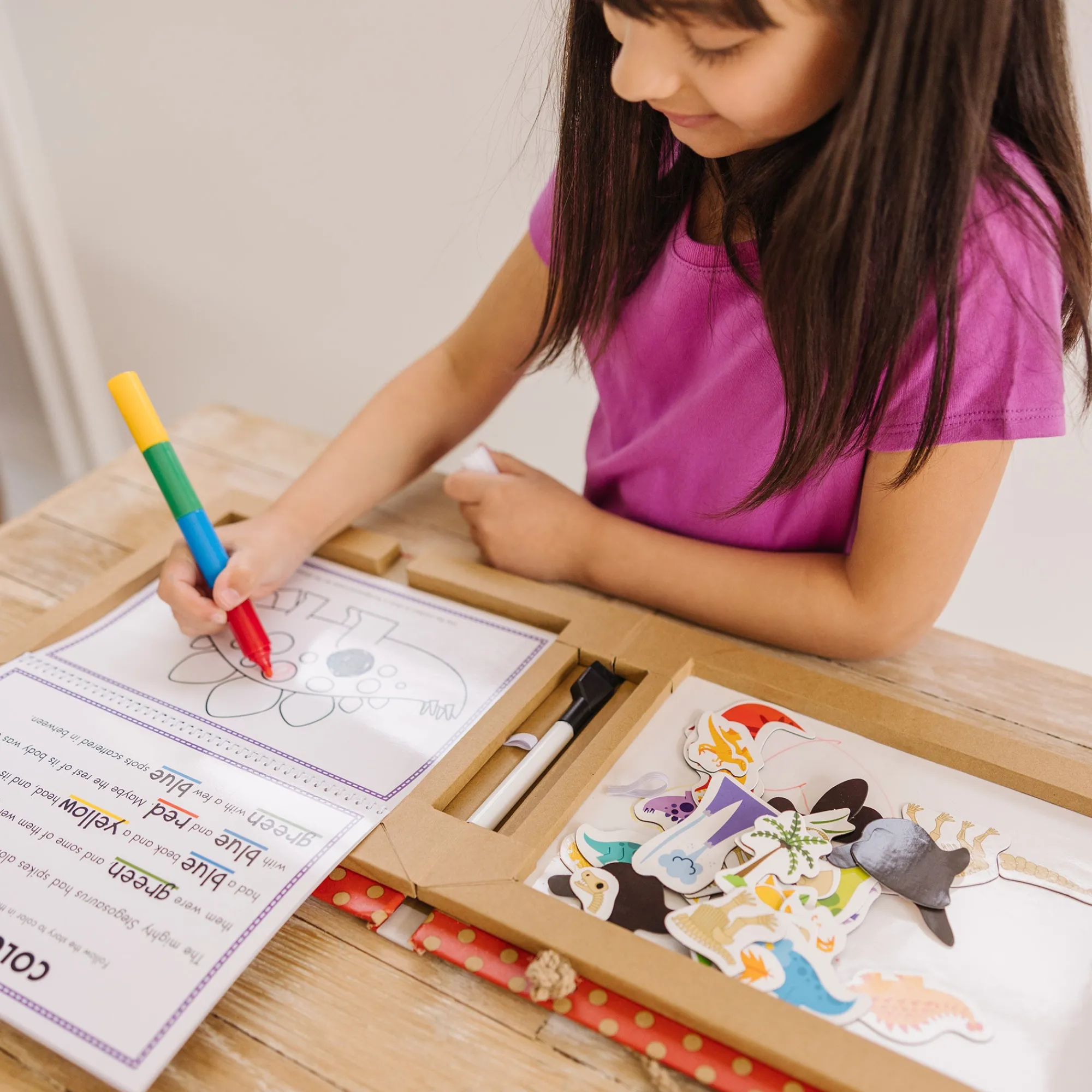 Natural Play: Play, Draw, Create Reusable Drawing & Magnet Kit – Dinosaurs>Melissa & Doug Outlet