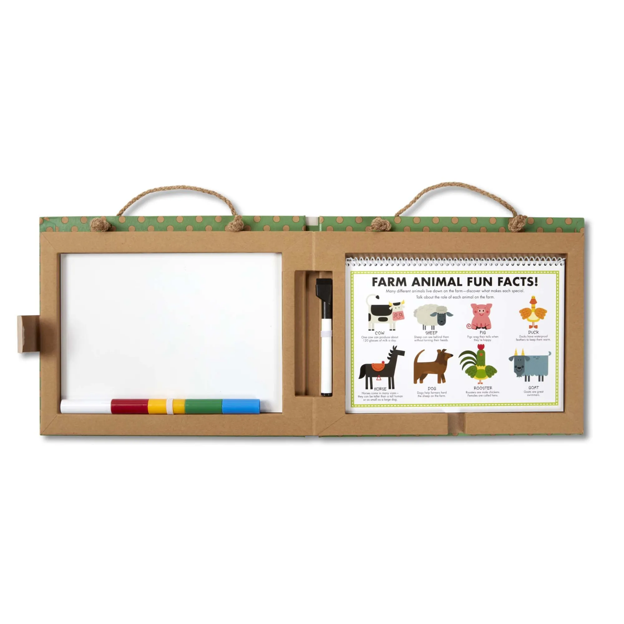 Natural Play: Play, Draw, Create Reusable Drawing & Magnet Kit – Farm>Melissa & Doug