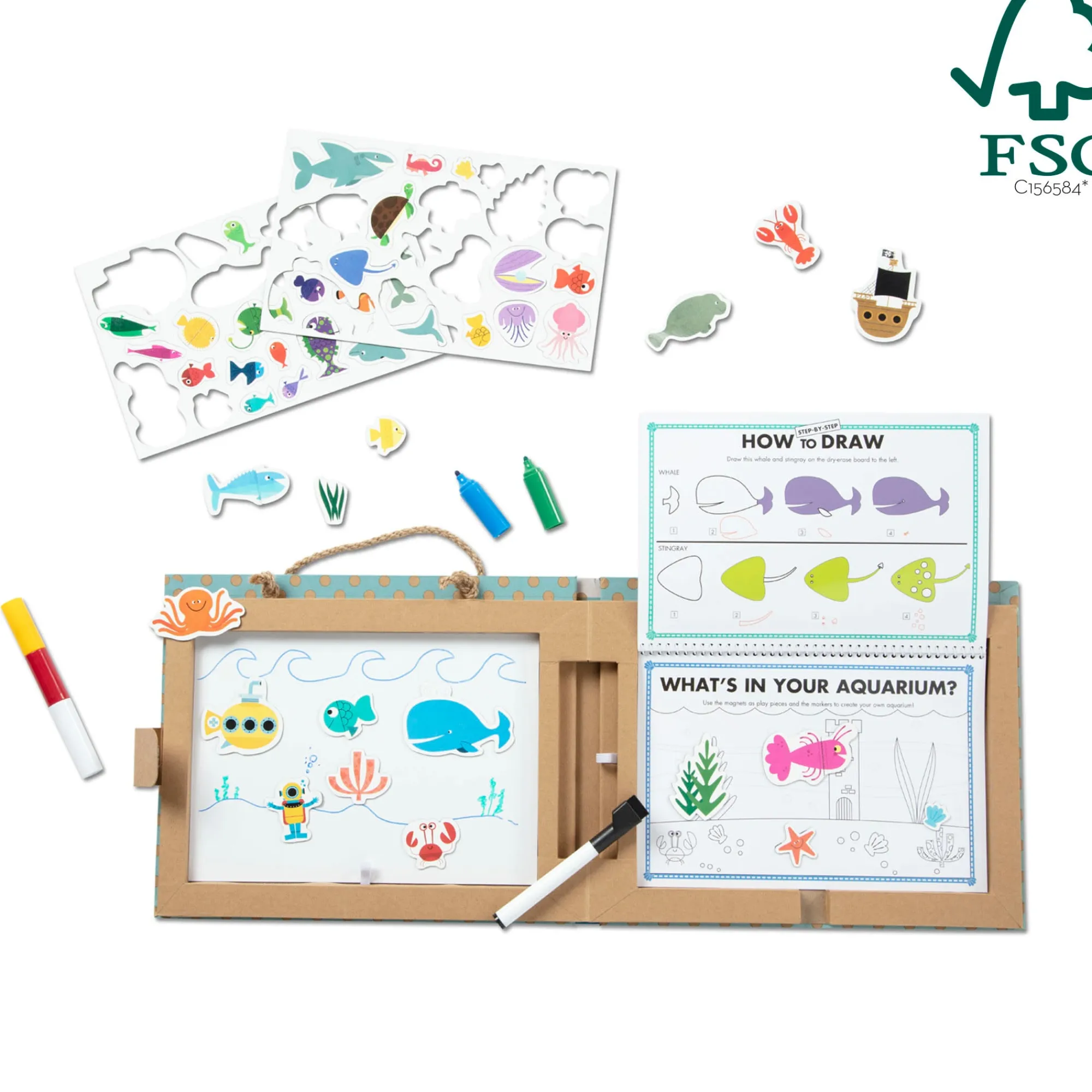 Natural Play: Play, Draw, Create Reusable Drawing & Magnet Kit – Ocean>Melissa & Doug Outlet