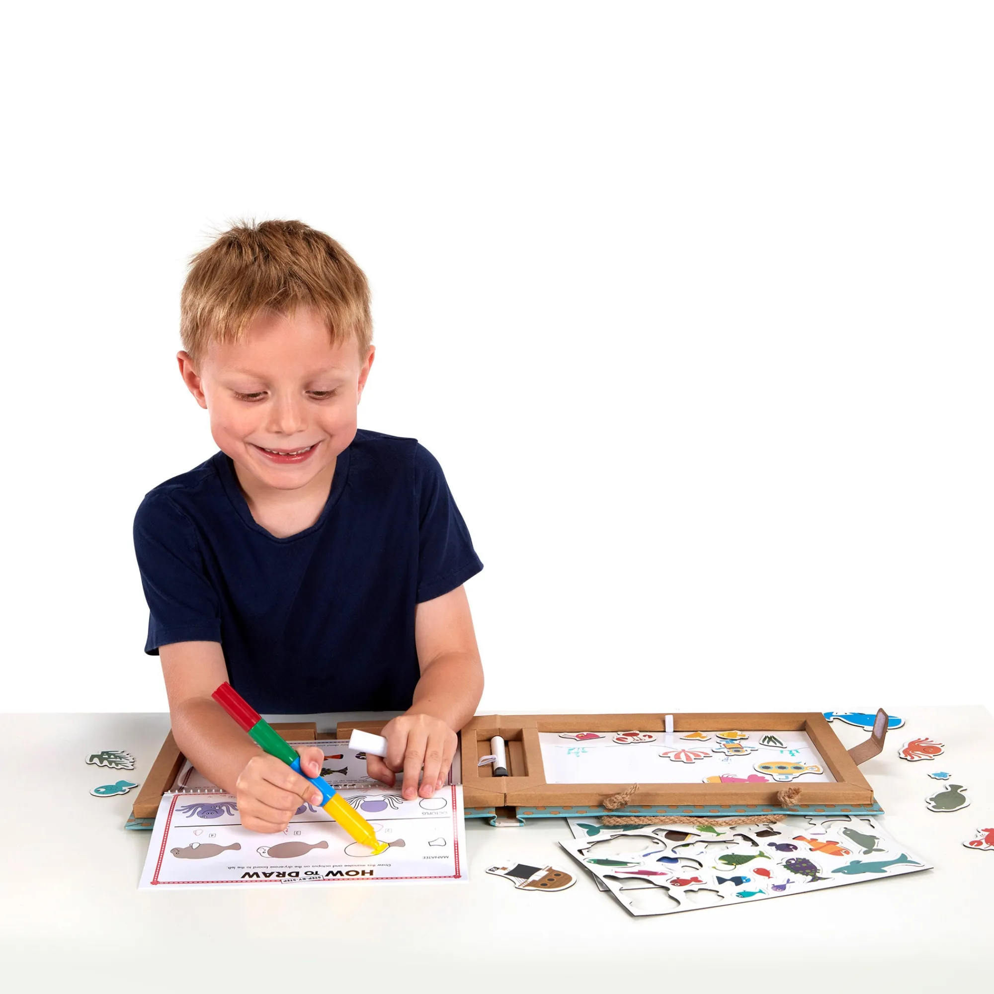 Natural Play: Play, Draw, Create Reusable Drawing & Magnet Kit – Ocean>Melissa & Doug Outlet