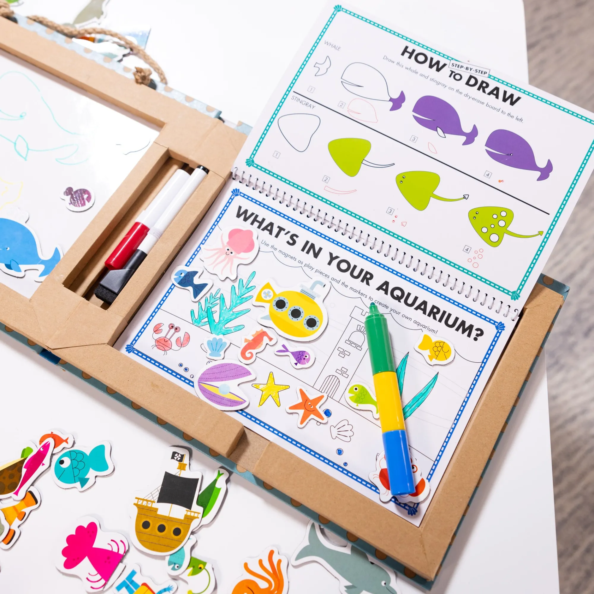 Natural Play: Play, Draw, Create Reusable Drawing & Magnet Kit – Ocean>Melissa & Doug Outlet