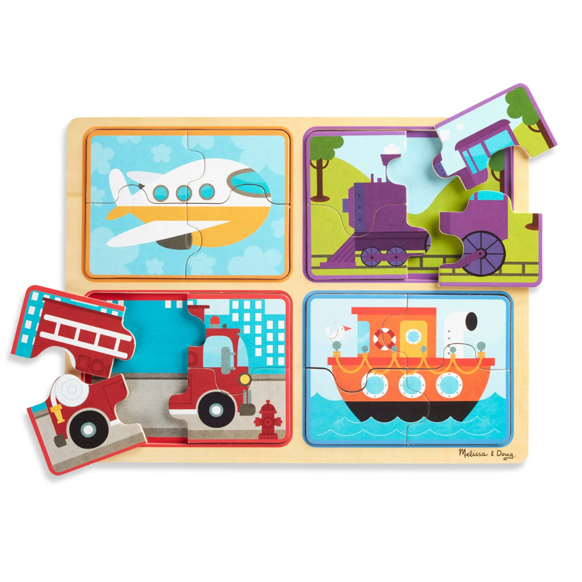 Natural Play Wooden Puzzle: Ready, Set, Go>Melissa & Doug