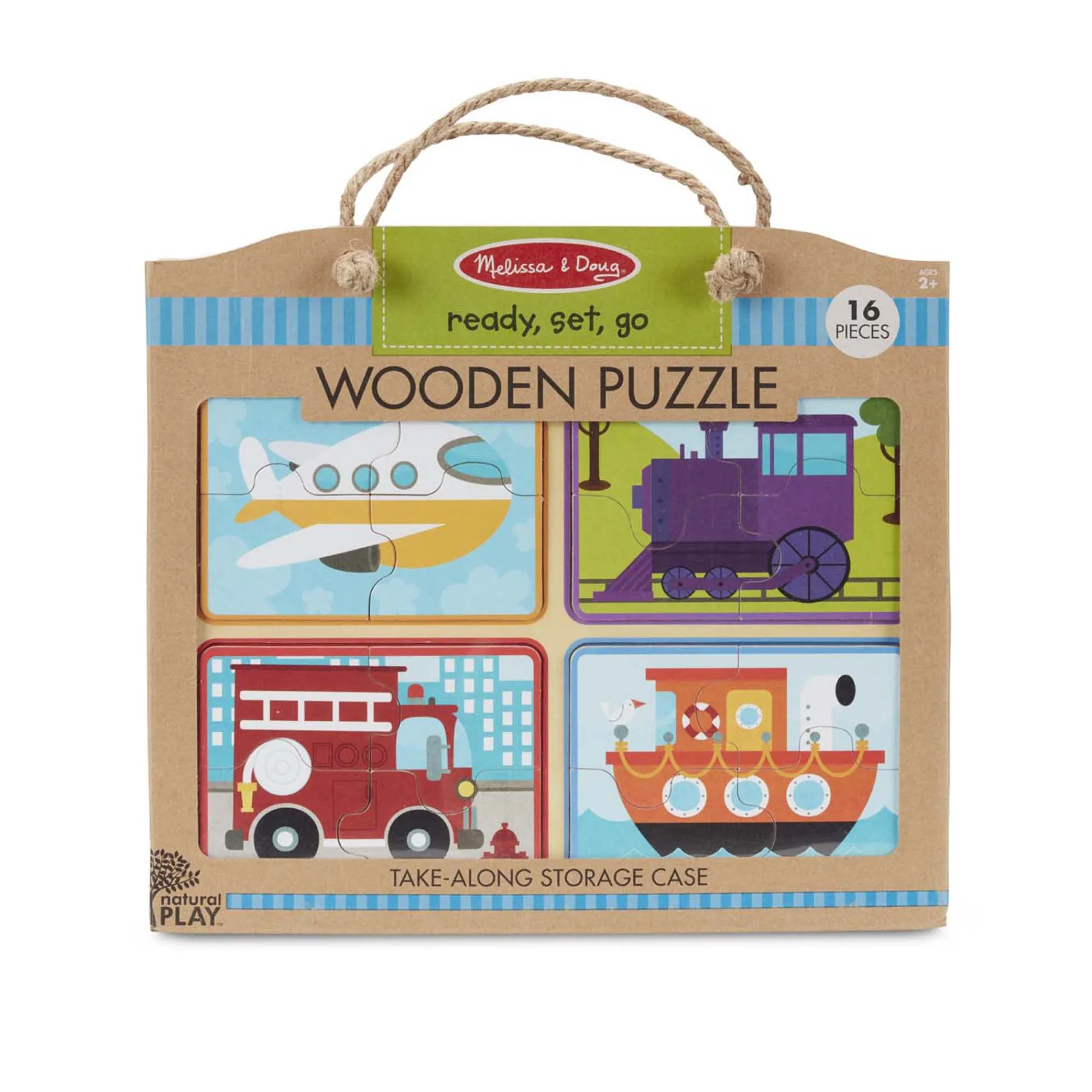 Natural Play Wooden Puzzle: Ready, Set, Go>Melissa & Doug