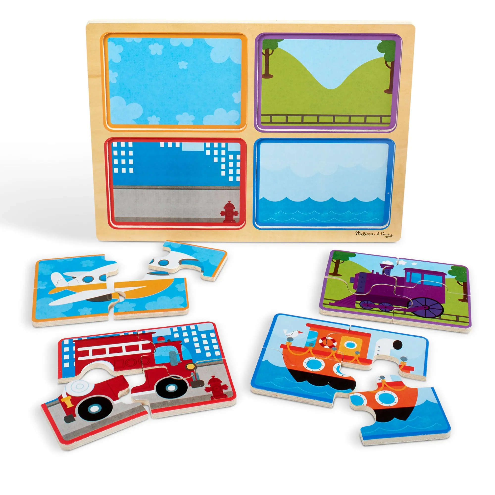 Natural Play Wooden Puzzle: Ready, Set, Go>Melissa & Doug