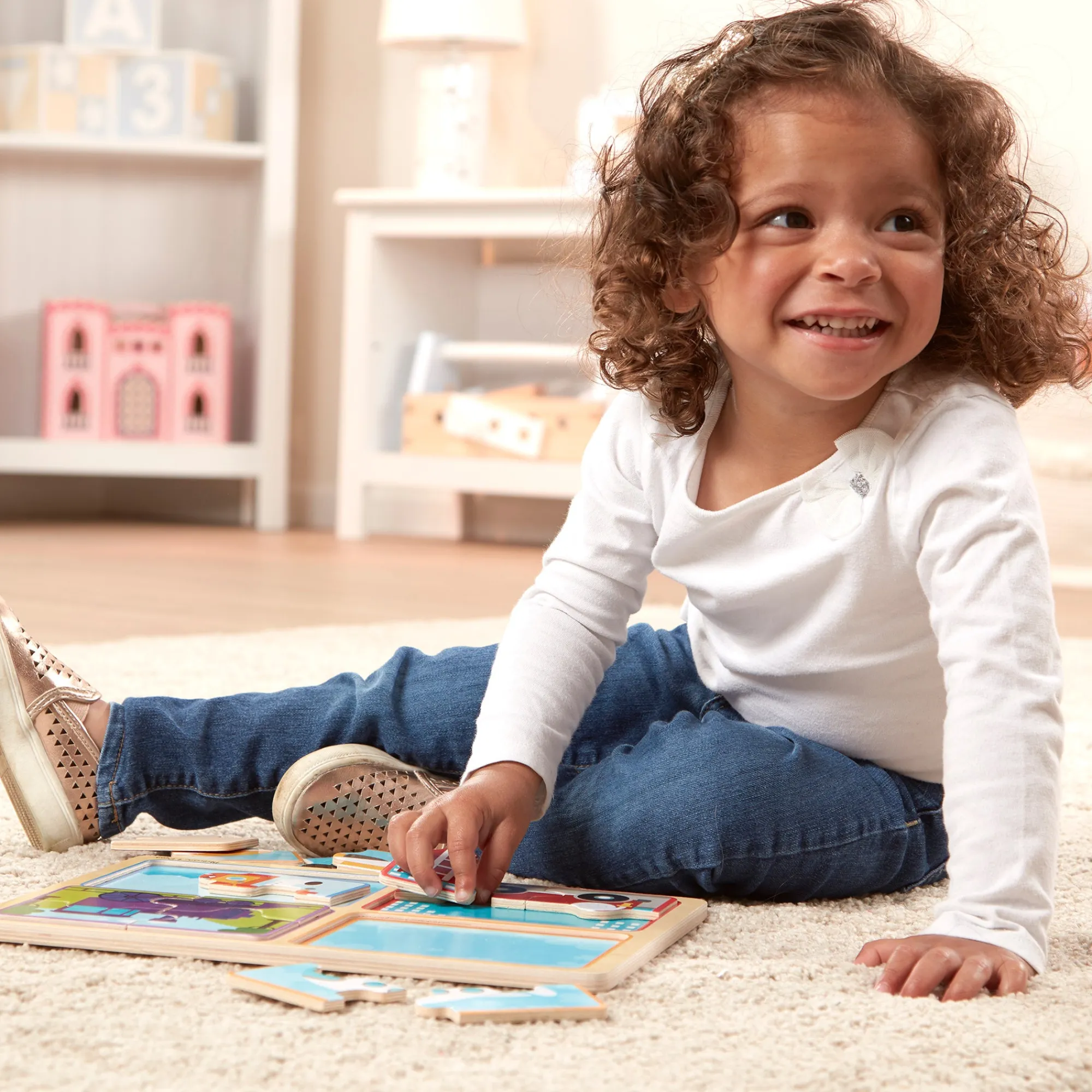 Natural Play Wooden Puzzle: Ready, Set, Go>Melissa & Doug