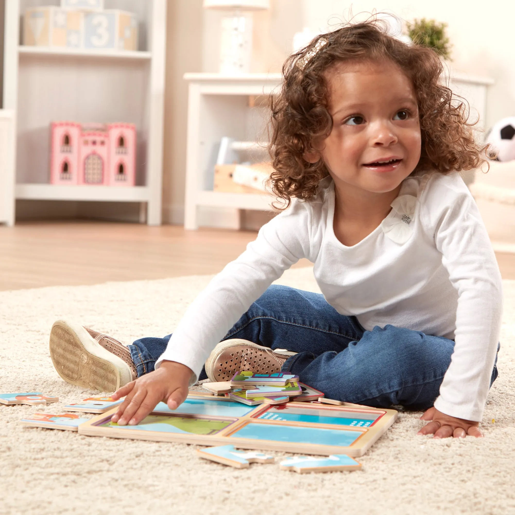 Natural Play Wooden Puzzle: Ready, Set, Go>Melissa & Doug