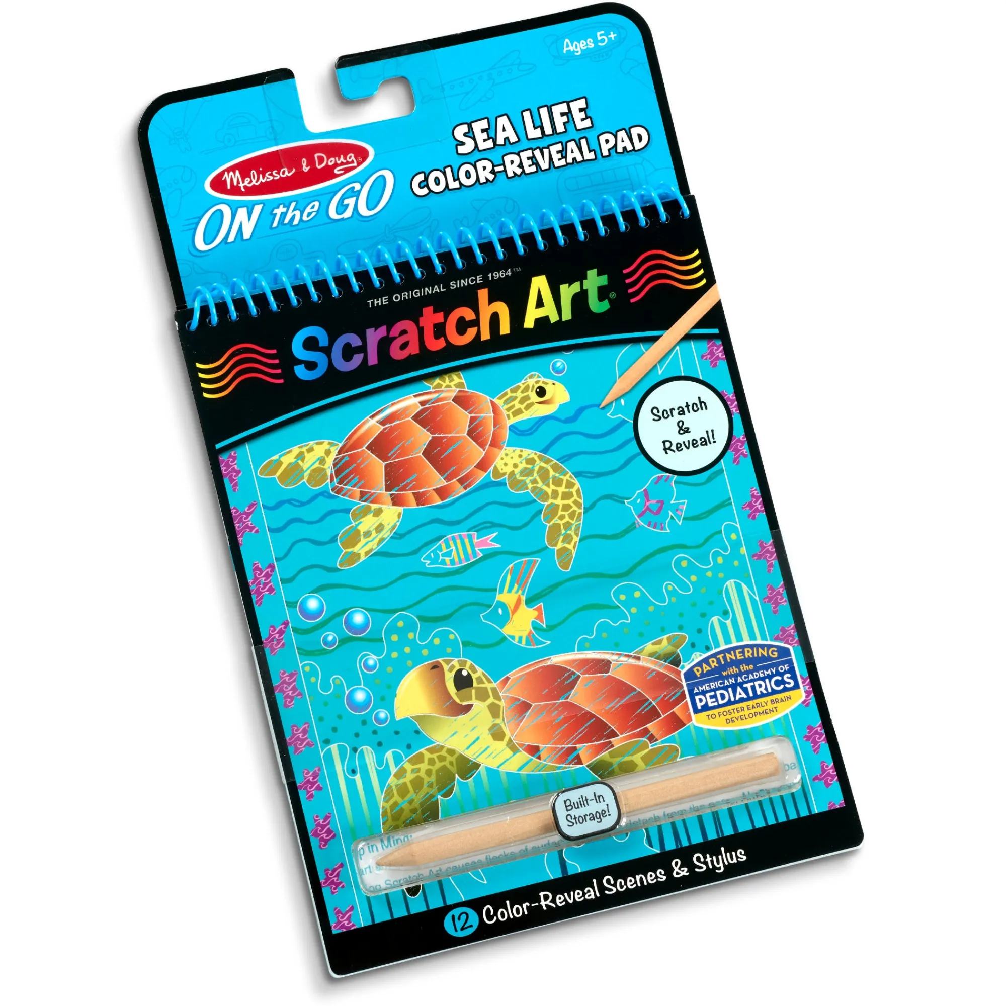 On the Go Scratch Art Color-Reveal Pad - Sea Life>Melissa & Doug Hot