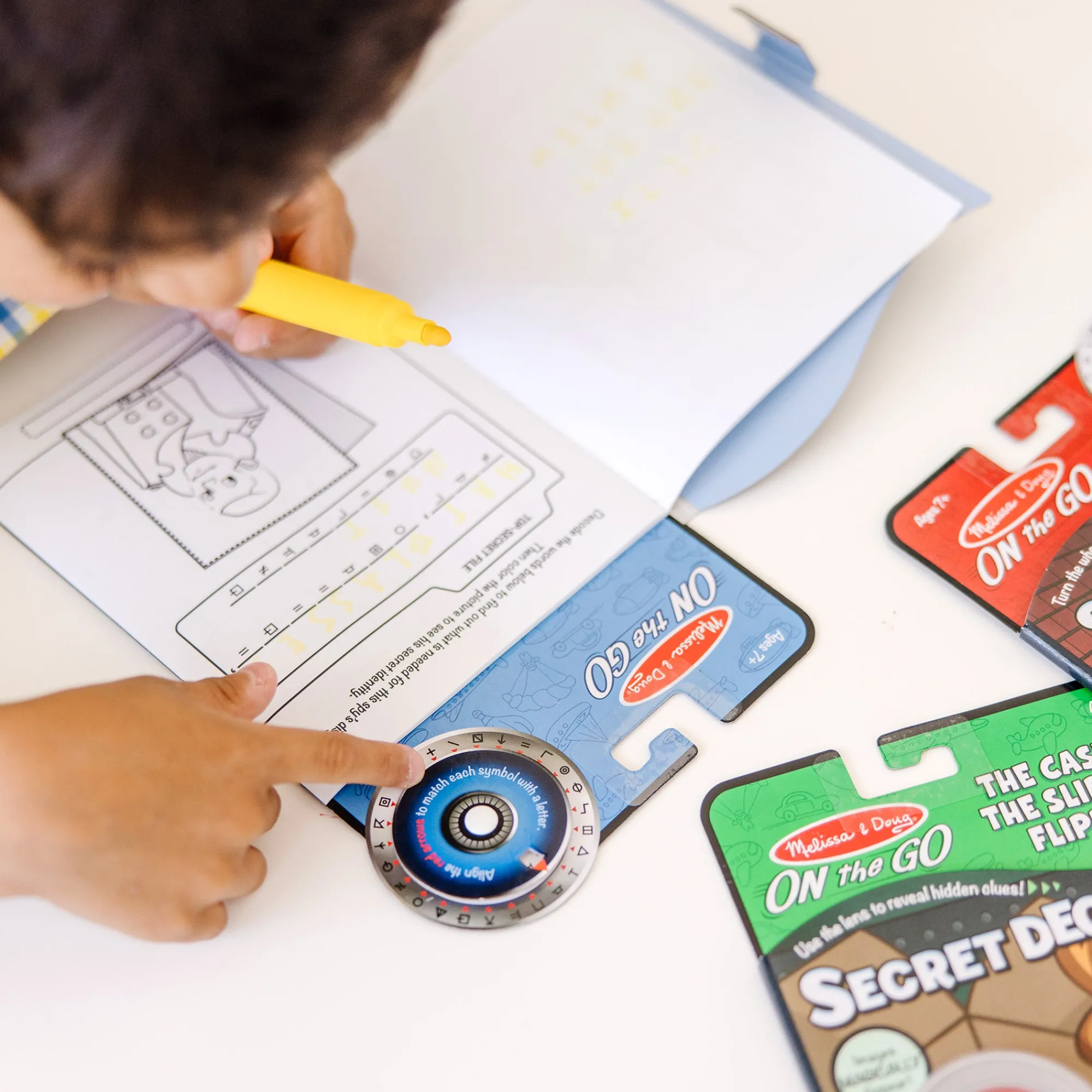 On the Go™ Secret Decoder Activity Books 3-Pack: Slippery Flippers, Runaway Ruby, Game Book>Melissa & Doug Outlet