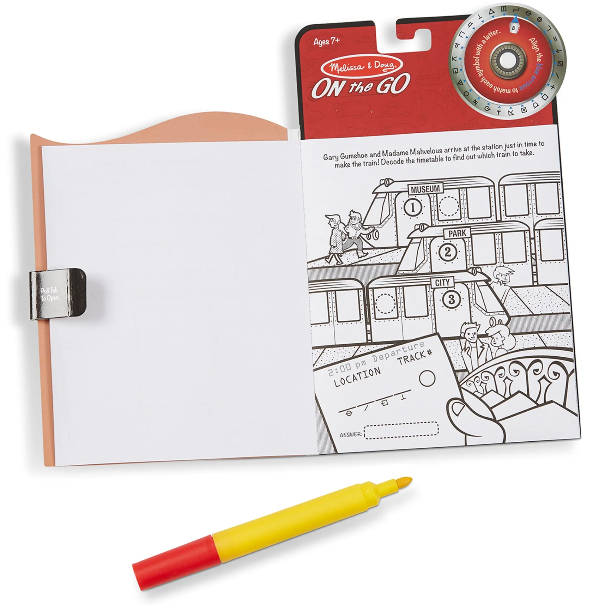 On the Go™ Secret Decoder Activity Books 3-Pack: Slippery Flippers, Runaway Ruby, Game Book>Melissa & Doug Outlet