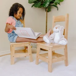 Pair of Solid Wood Chairs 2-Piece Set><noscript><img width=