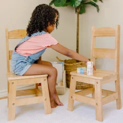Pair of Solid Wood Chairs 2-Piece Set><noscript><img width=
