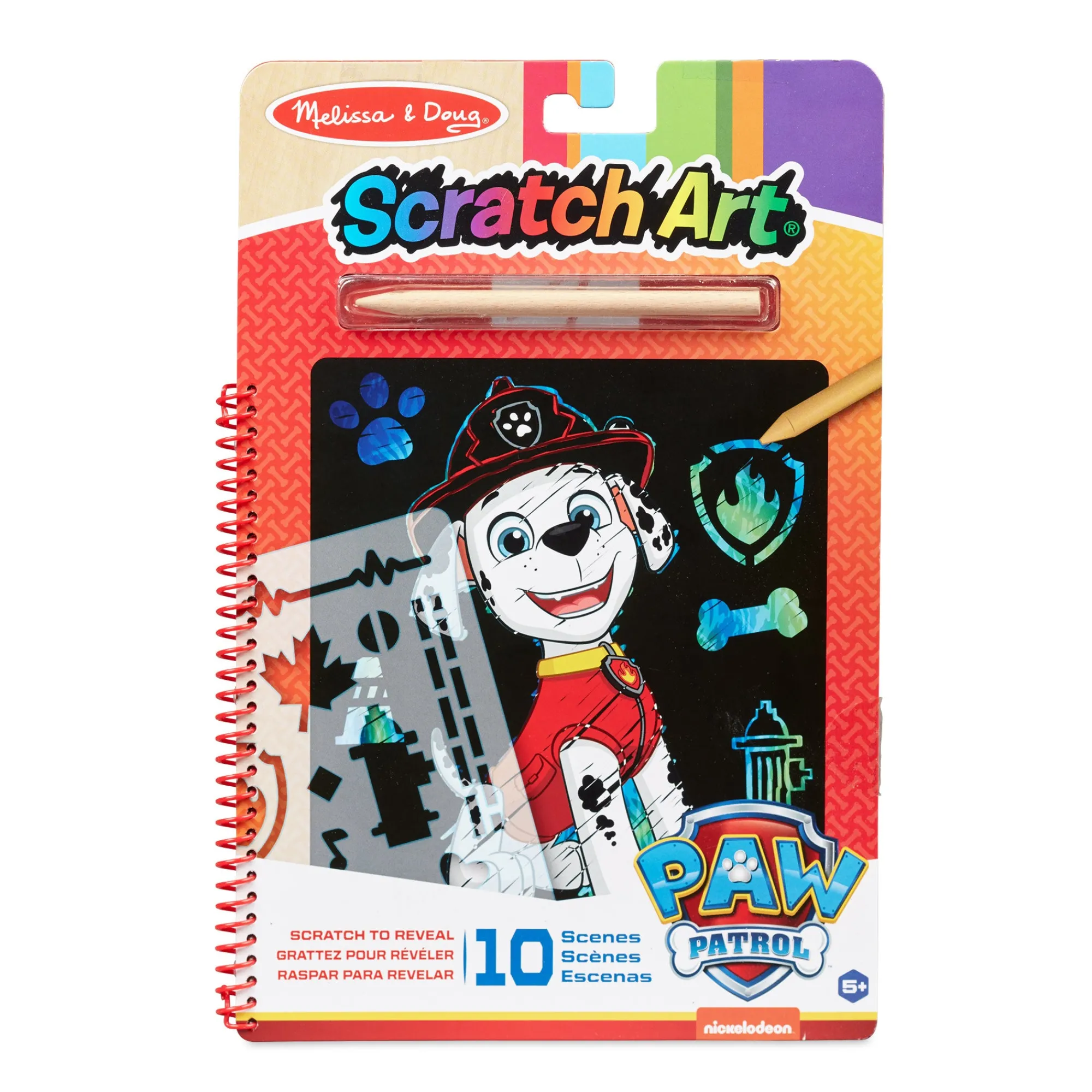 PAW Patrol Scratch Art Pad - Marshall>Melissa & Doug New