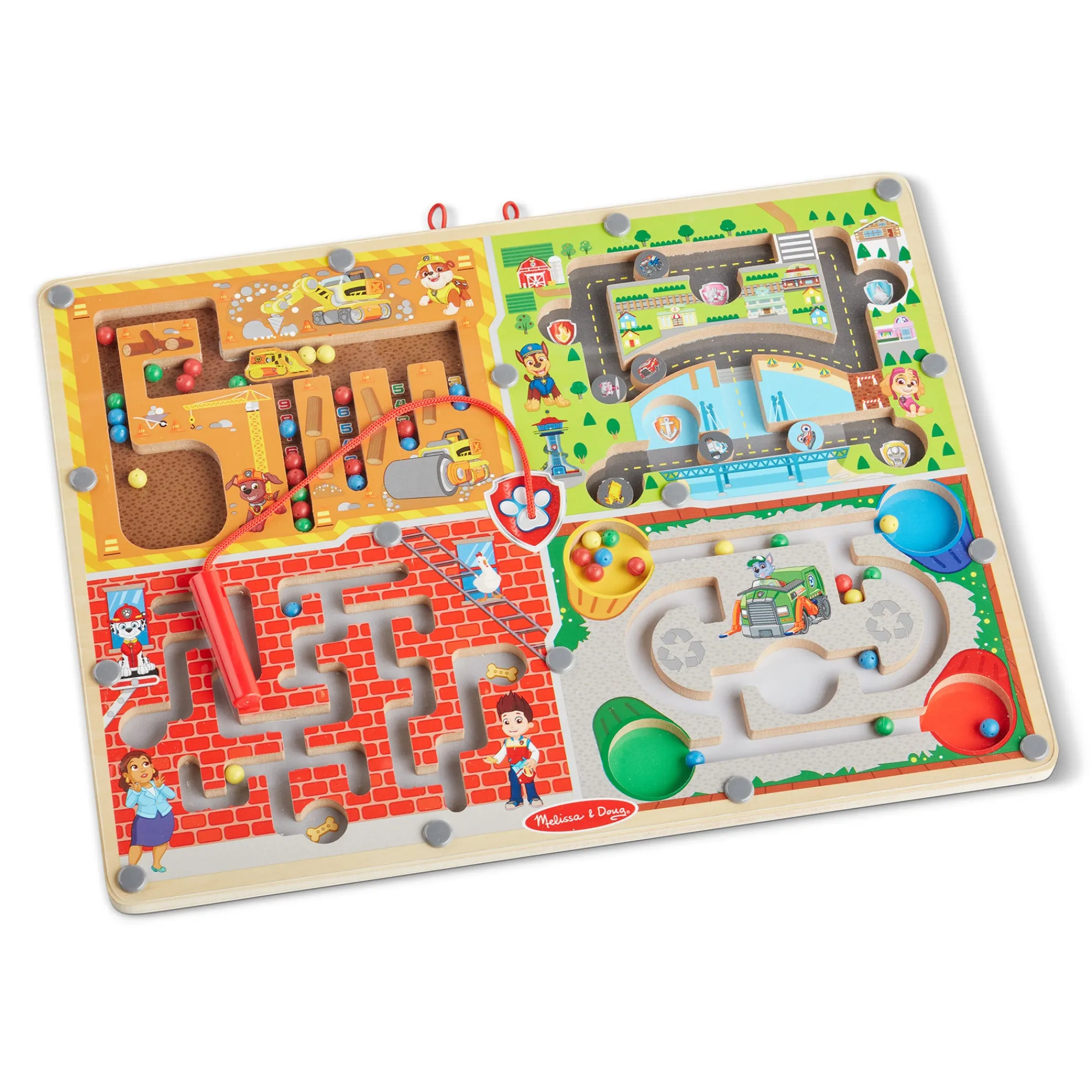 PAW Patrol Wooden 4-in-1 Magnetic Wand Maze Board>Melissa & Doug New