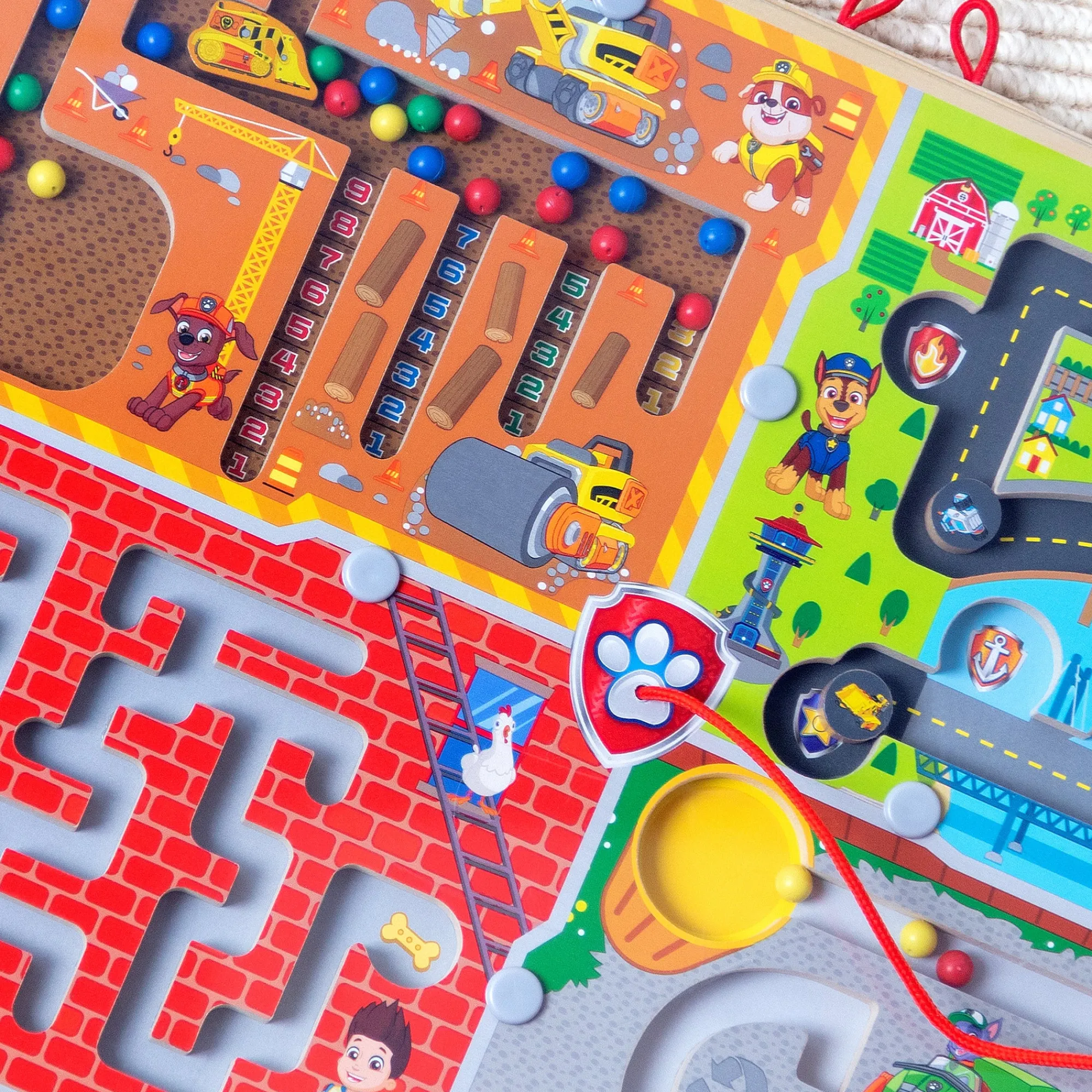 PAW Patrol Wooden 4-in-1 Magnetic Wand Maze Board>Melissa & Doug New