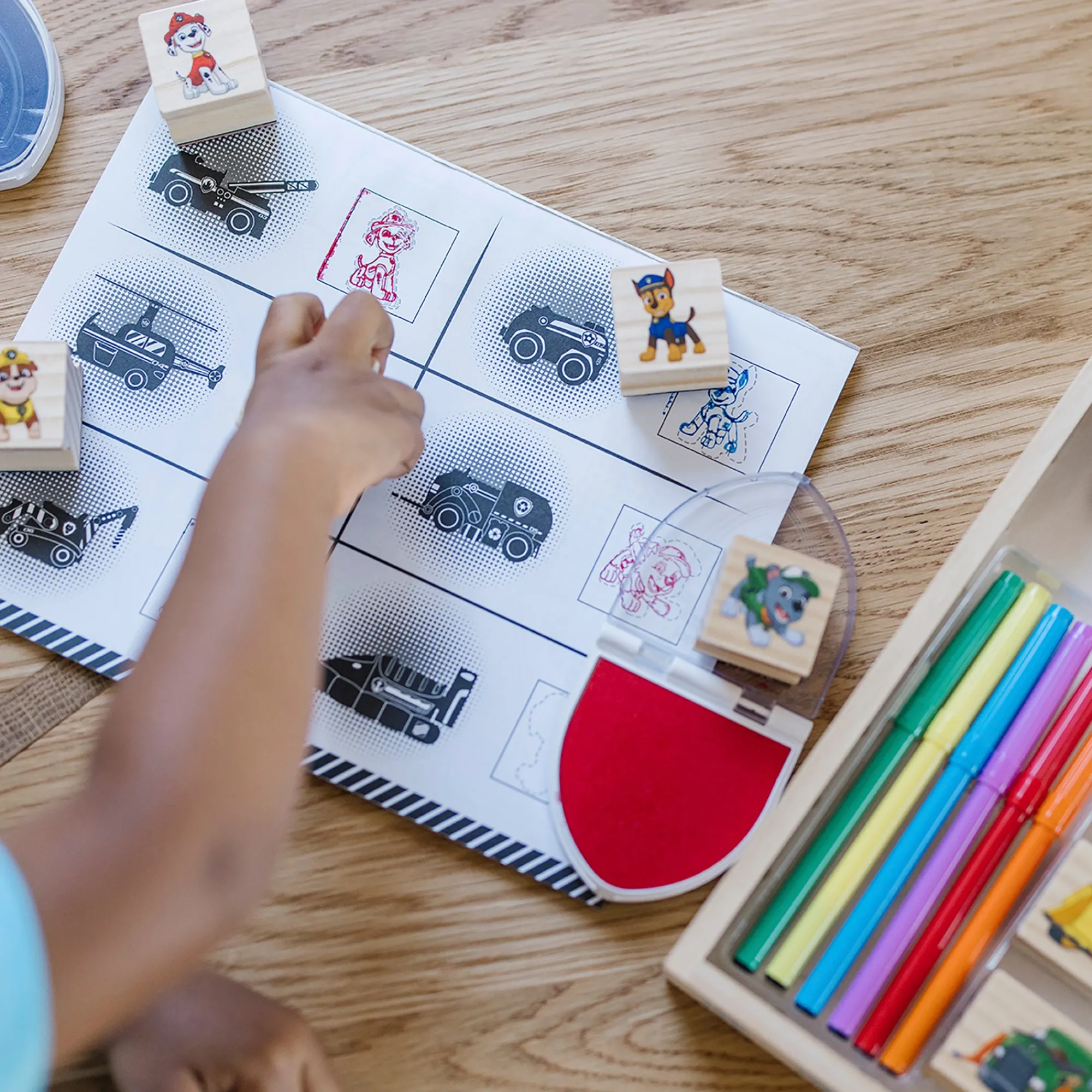 PAW Patrol Wooden Stamps Activity Set>Melissa & Doug