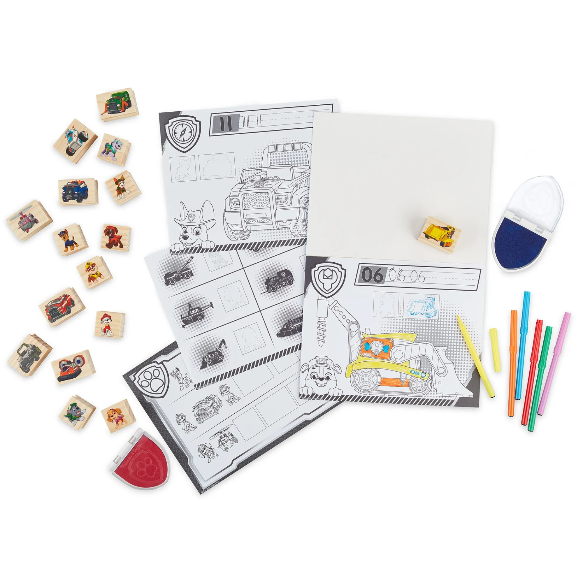 PAW Patrol Wooden Stamps Activity Set>Melissa & Doug