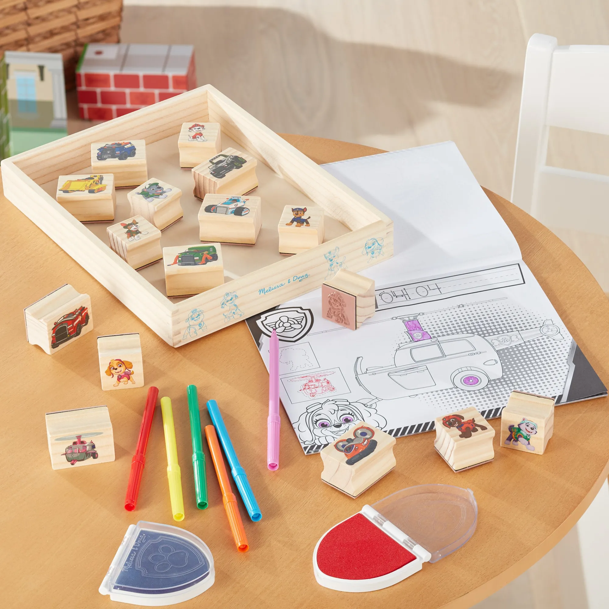 PAW Patrol Wooden Stamps Activity Set>Melissa & Doug