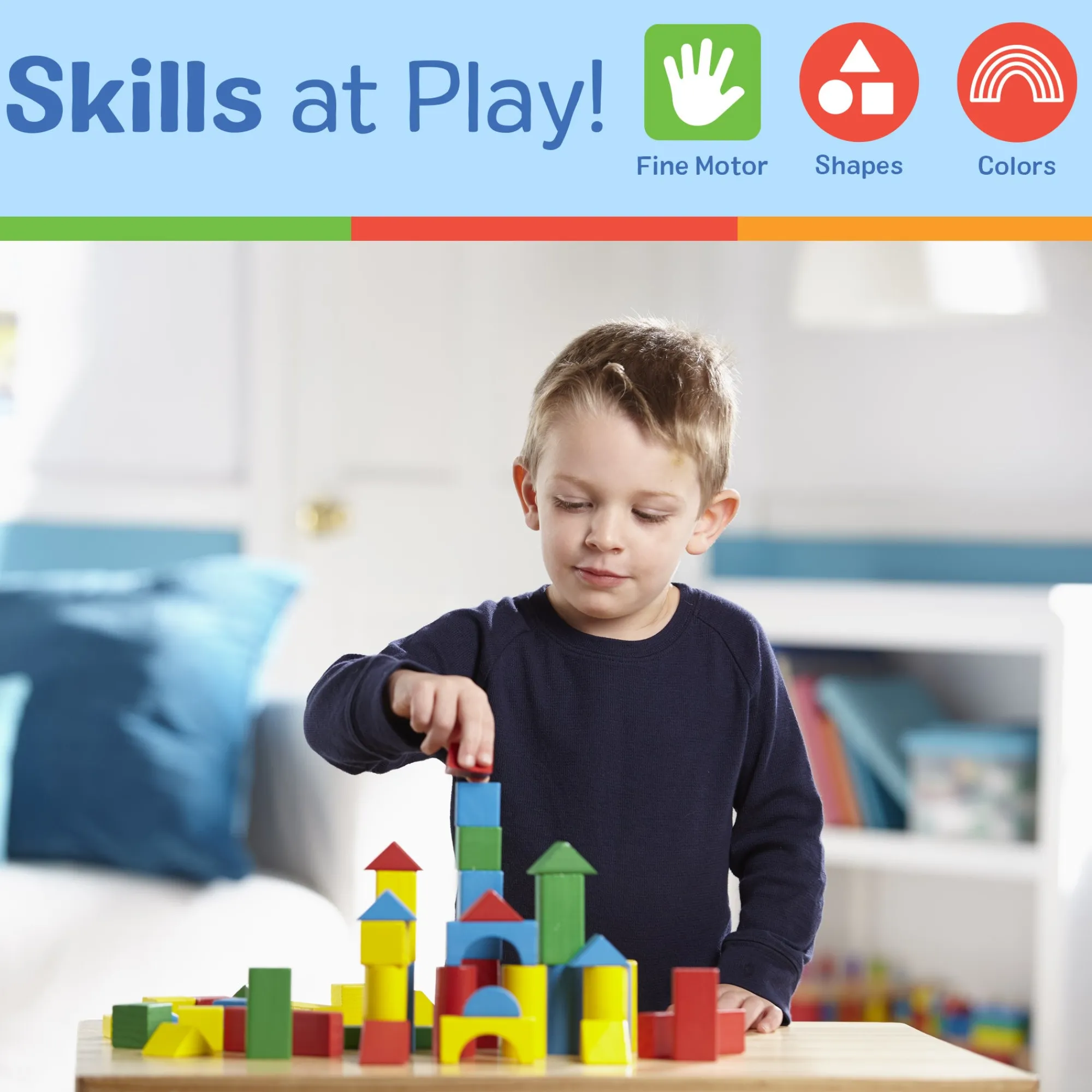 100-Piece Wood Blocks Set>Melissa & Doug Outlet