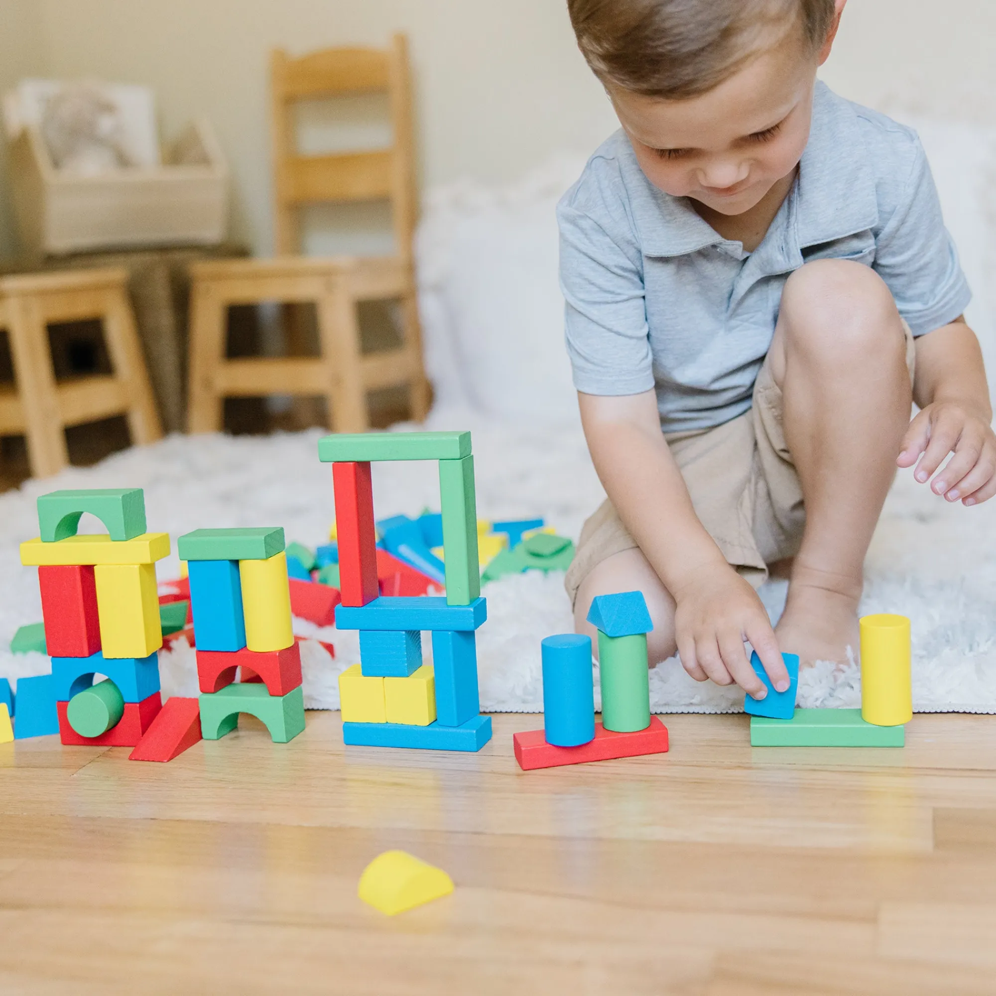 100-Piece Wood Blocks Set>Melissa & Doug Outlet