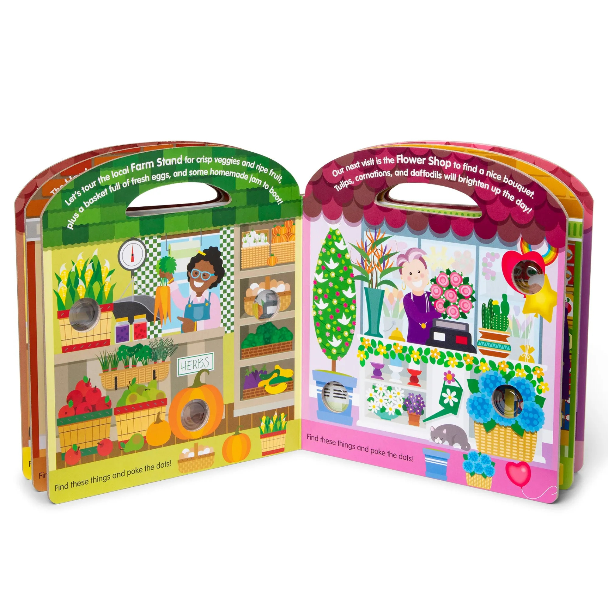 Poke-a-Dot: All Around Our Town Board Book with Handle>Melissa & Doug