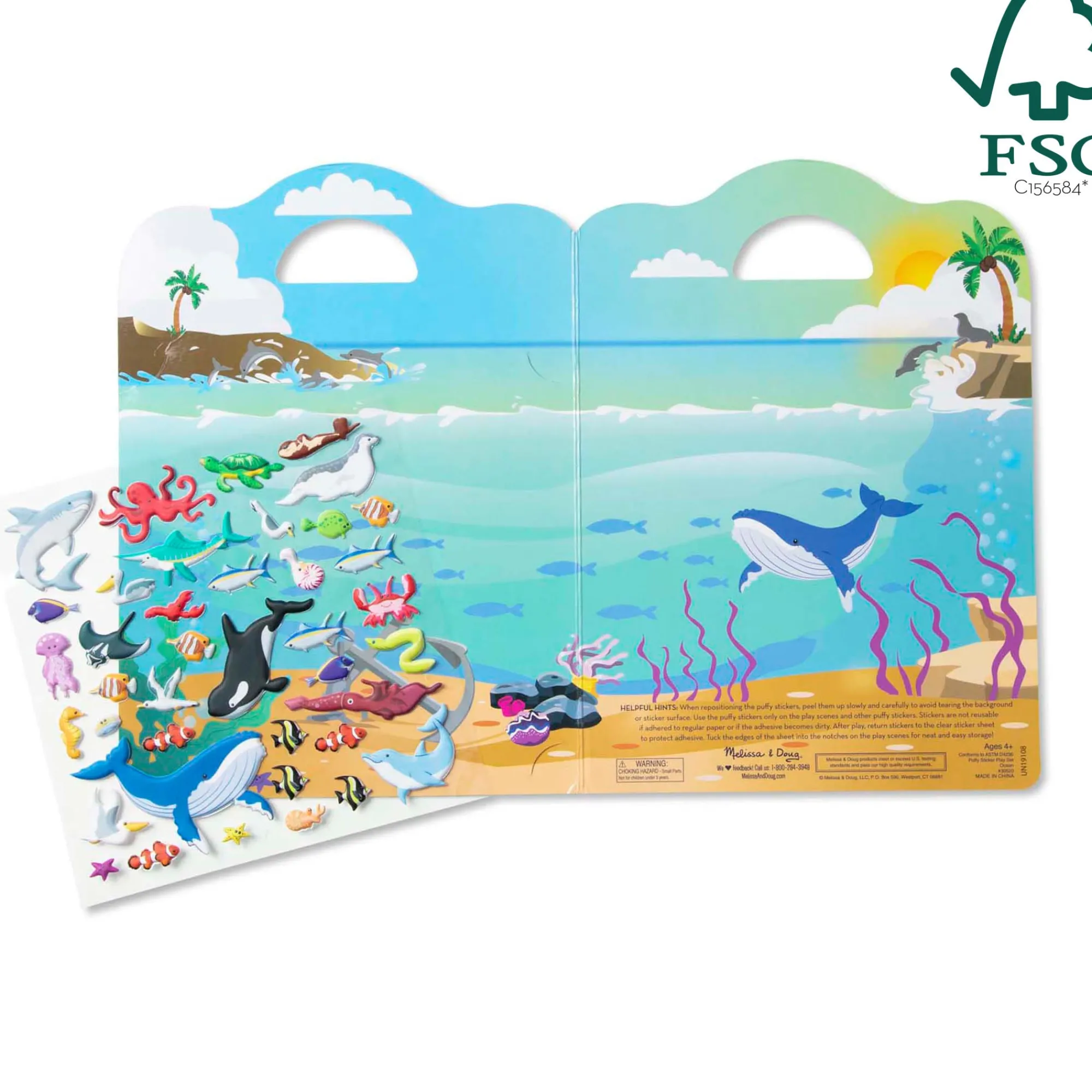 Puffy Sticker Play Set 3-Pack: Safari, Dinosaur, Ocean>Melissa & Doug Clearance