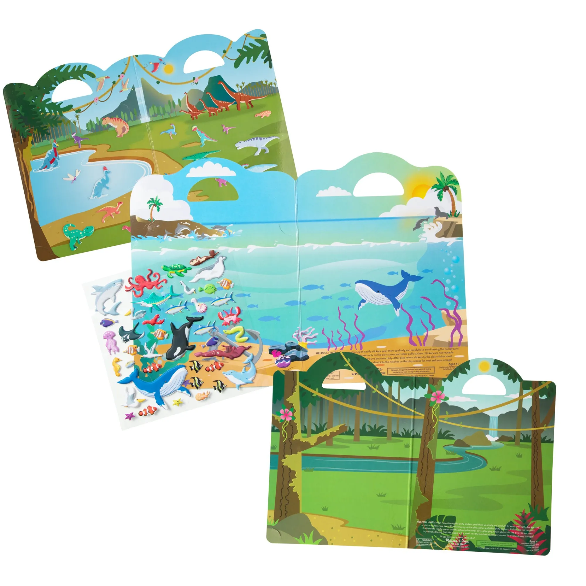 Puffy Sticker Play Set 3-Pack: Safari, Dinosaur, Ocean>Melissa & Doug Clearance