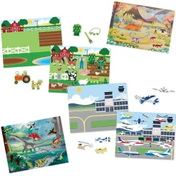 Reusable Sticker Pad 3-Pack: Vehicles, Habitats, Prehistoric><noscript><img width=