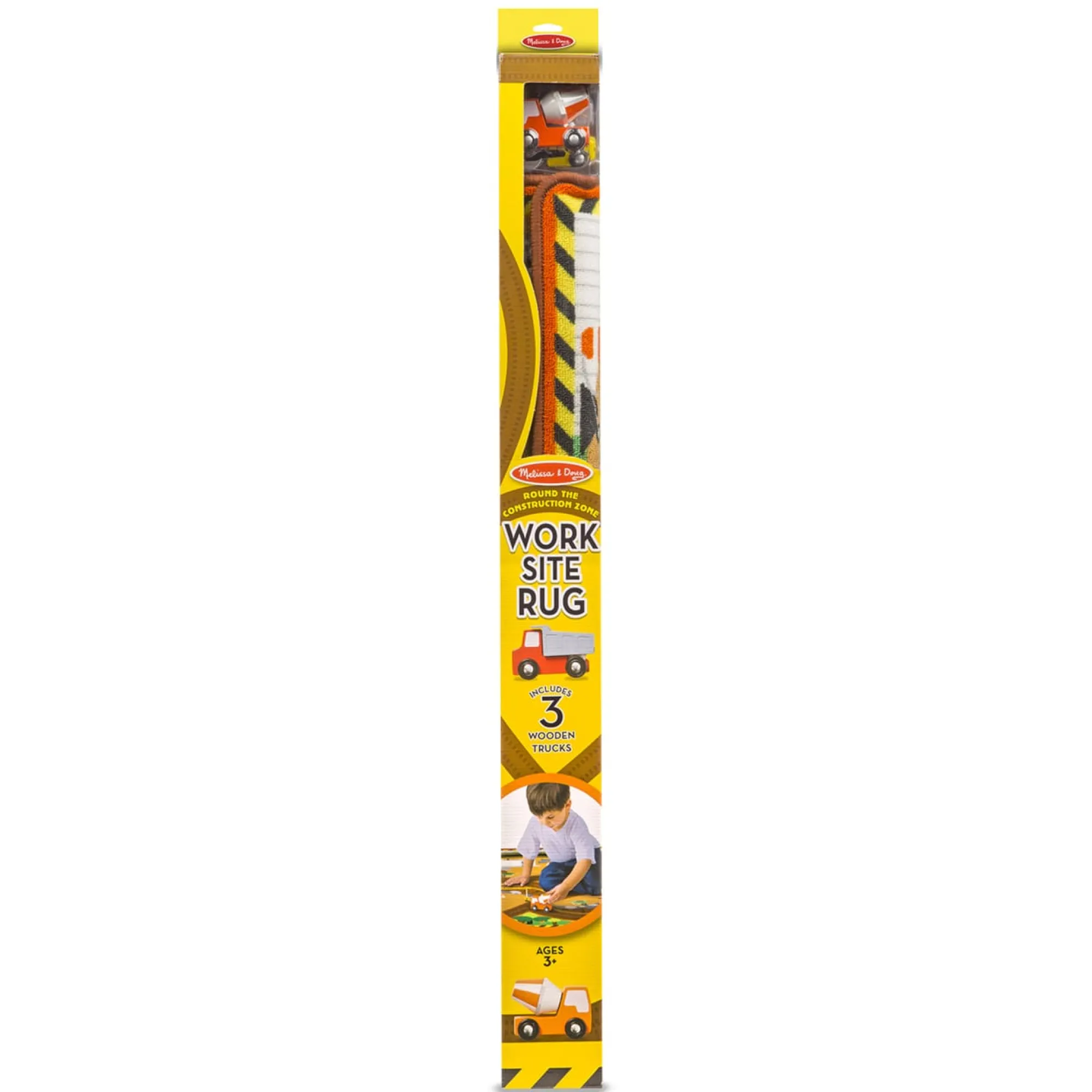Round the Construction Zone Work Site Rug & Vehicle Set>Melissa & Doug Online