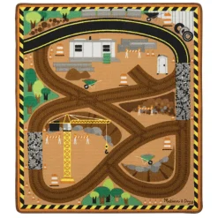 Round the Construction Zone Work Site Rug & Vehicle Set><noscript><img width=