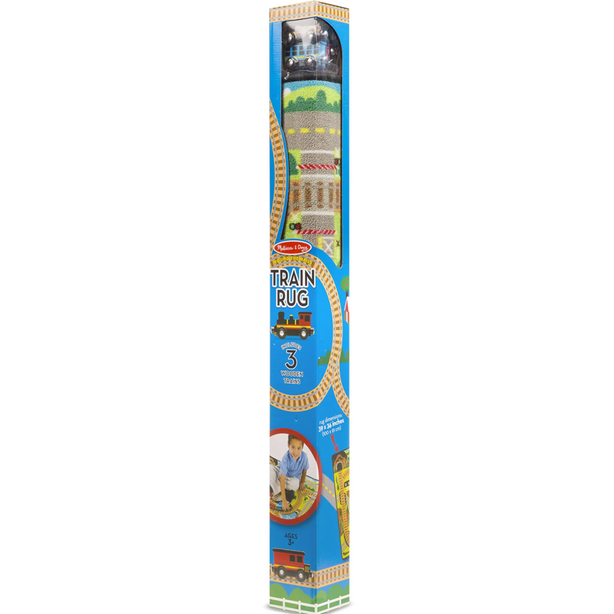 Round the Rails Train Rug>Melissa & Doug Discount
