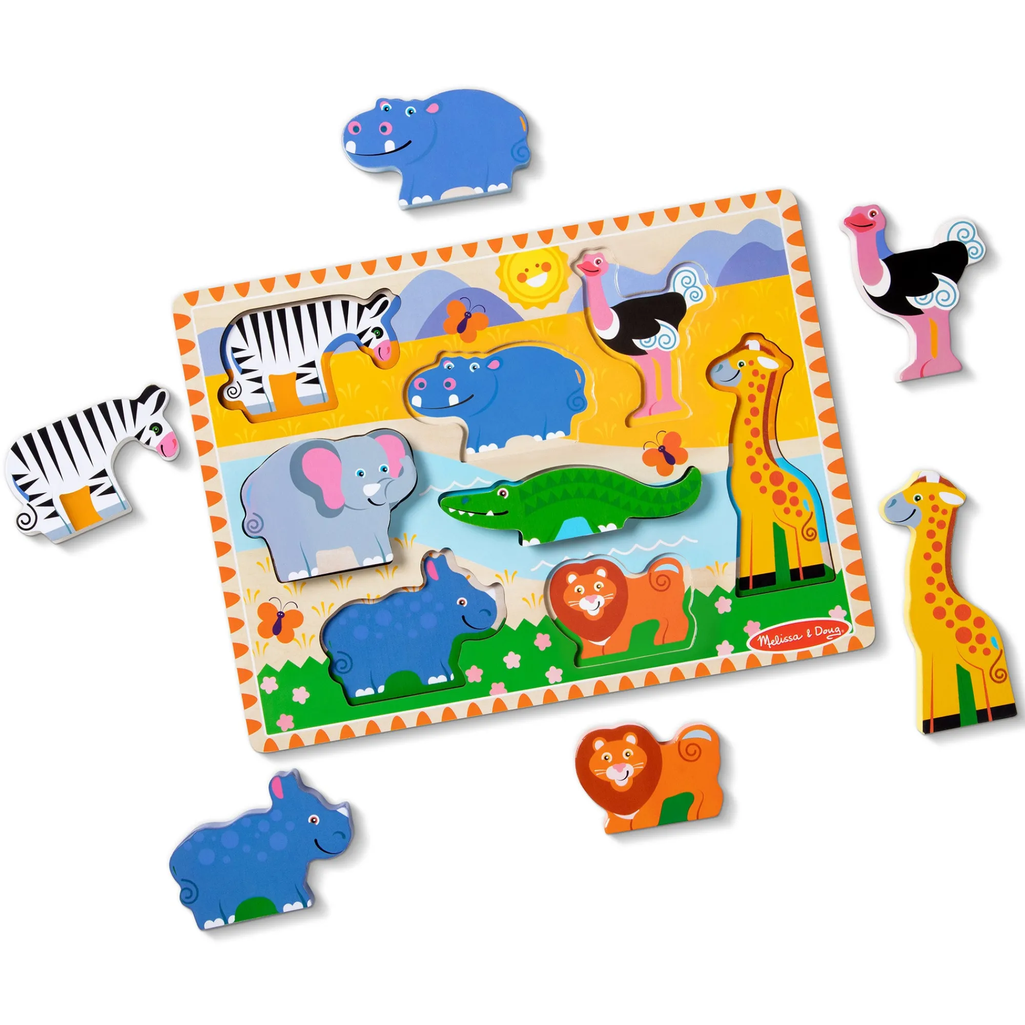 Safari Chunky Puzzle - 8 Pieces>Melissa & Doug New