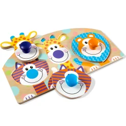 Safari Jumbo Peg Puzzle - 3 Pieces>Melissa & Doug Clearance