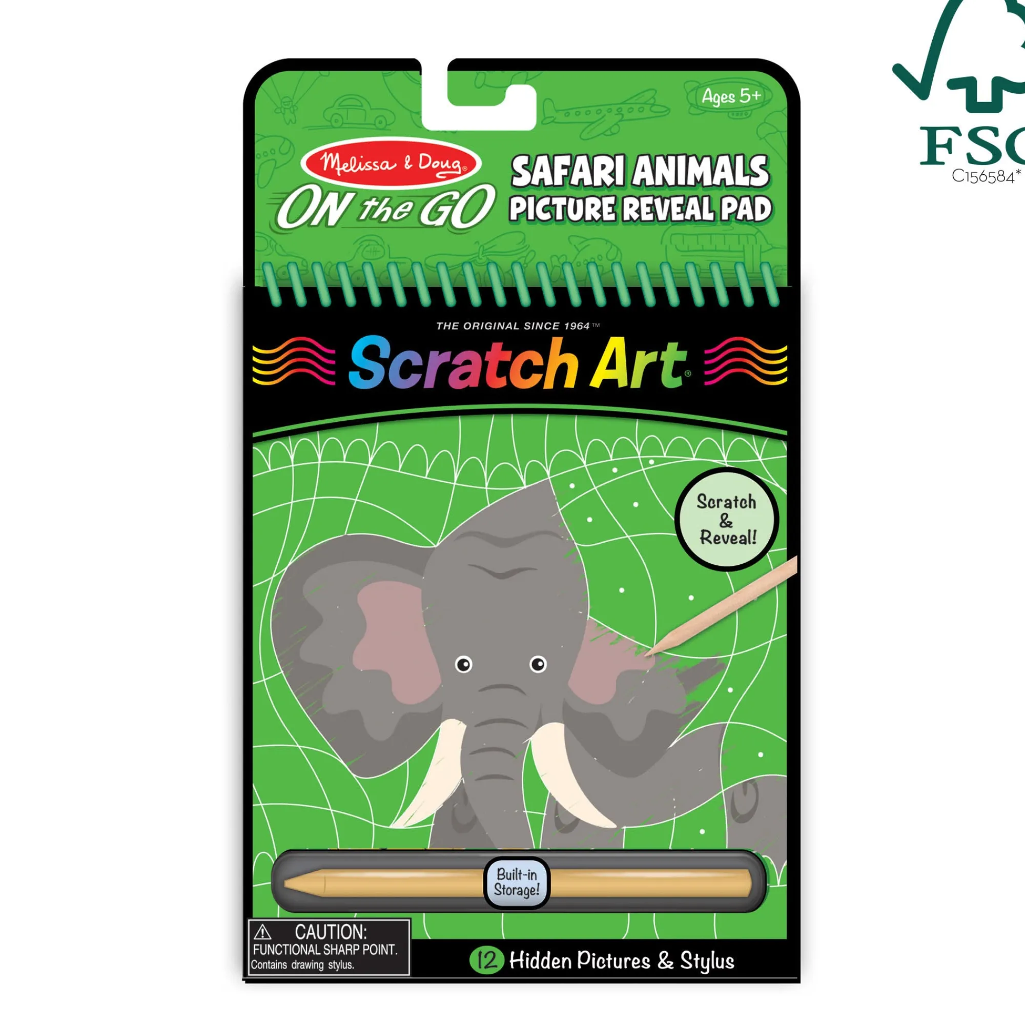 Scratch Art Pad Bundle - Vehicles Color-Reveal and Safari & Animal Hidden Pictures>Melissa & Doug Hot