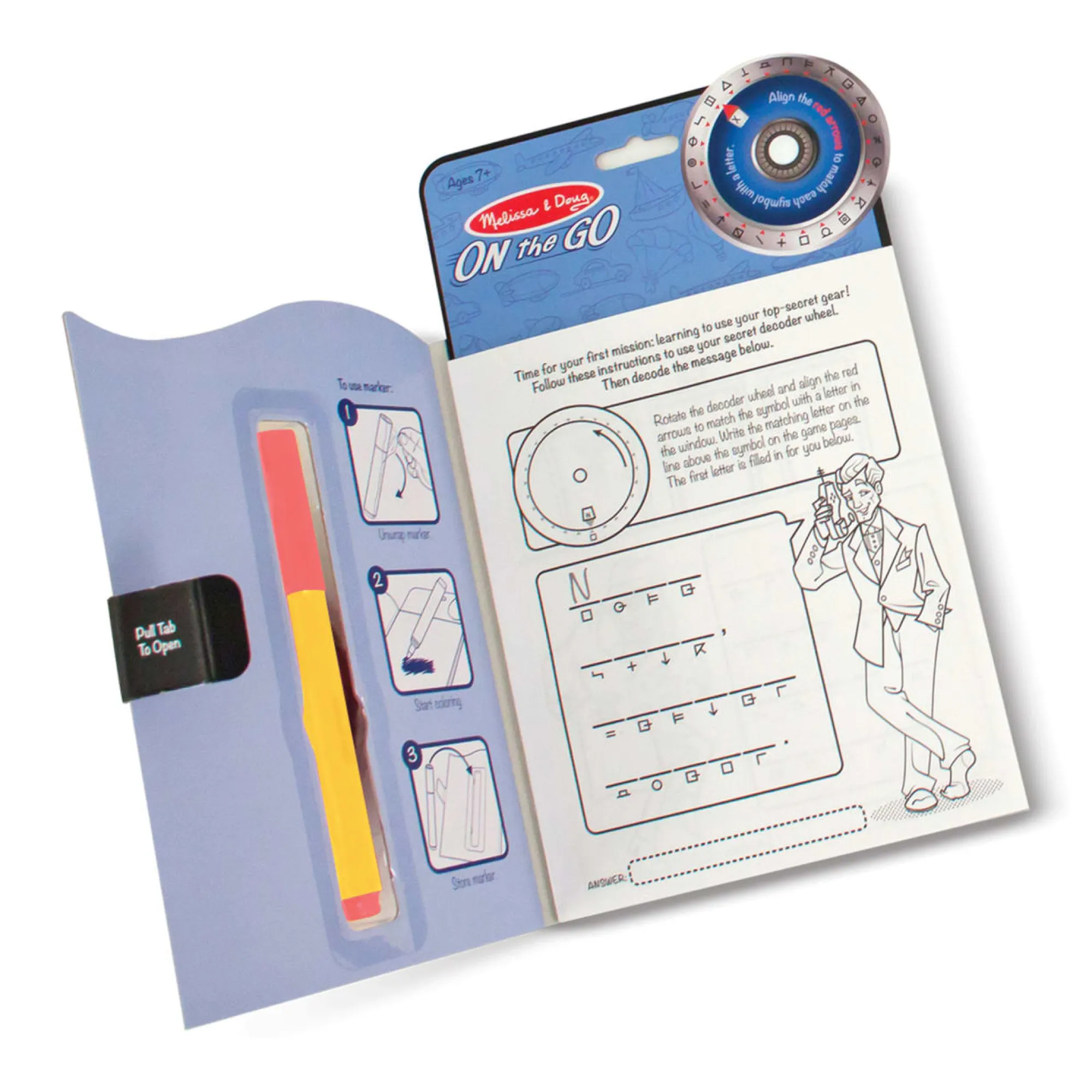 Secret Decoder Game Book - On the Go Travel Activity Book>Melissa & Doug New