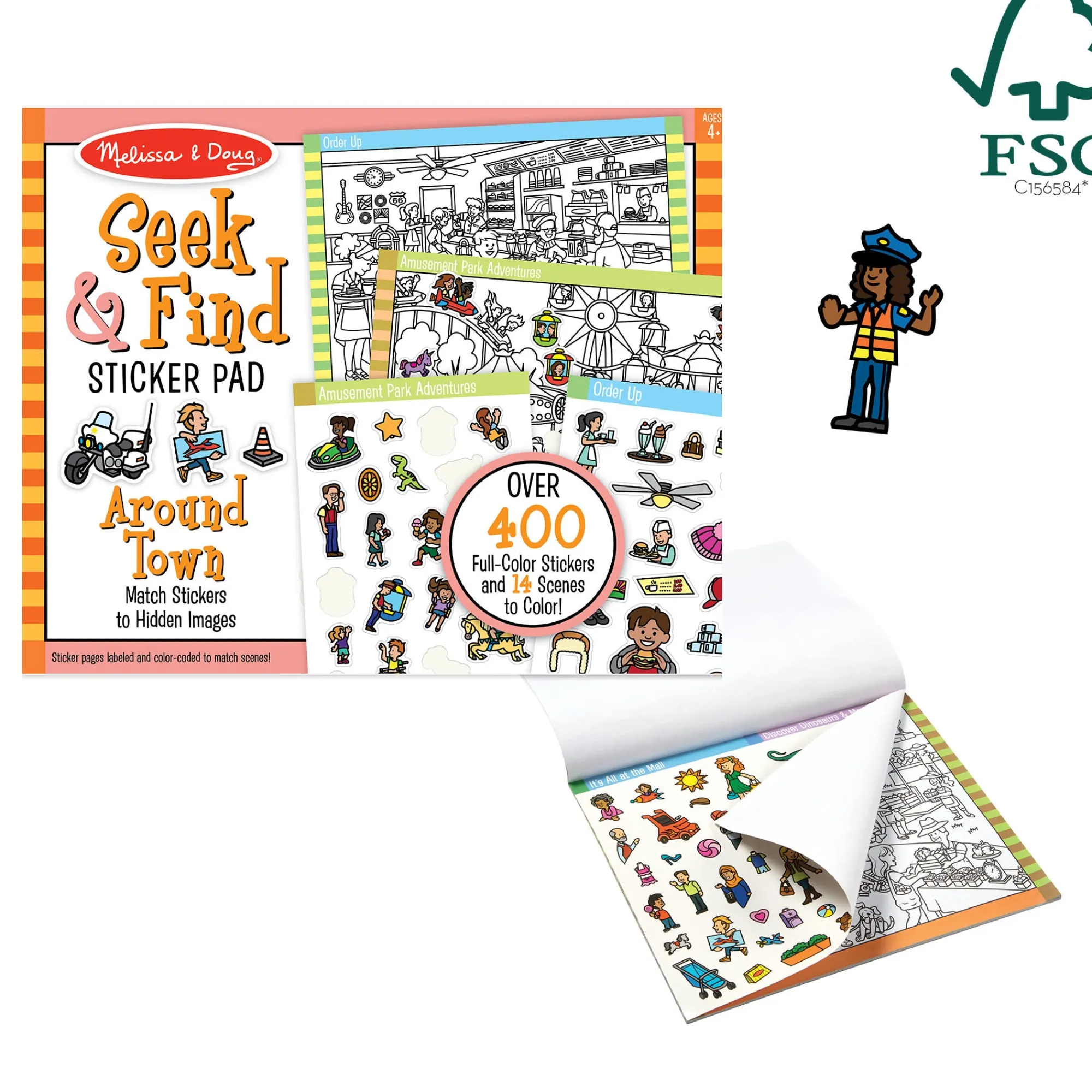 Seek & Find Sticker Pad – Around Town>Melissa & Doug Outlet