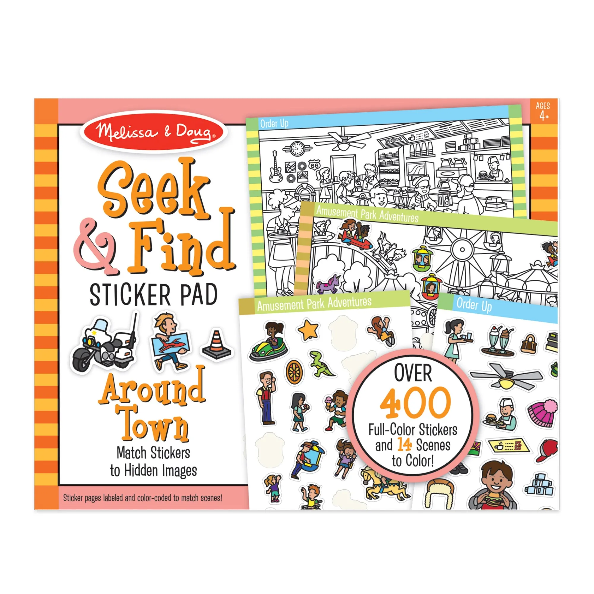 Seek & Find Sticker Pad – Around Town>Melissa & Doug Outlet